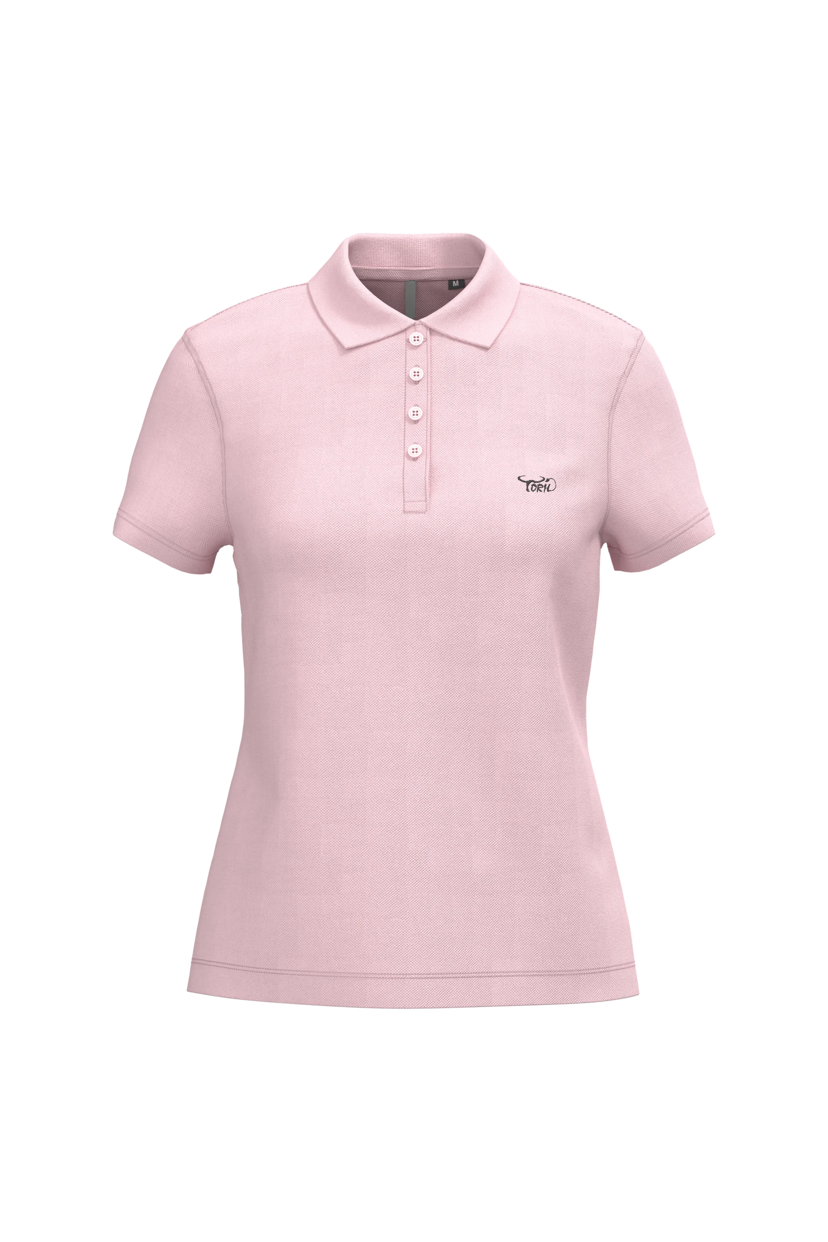Polo piqué manches courtes rose pâle