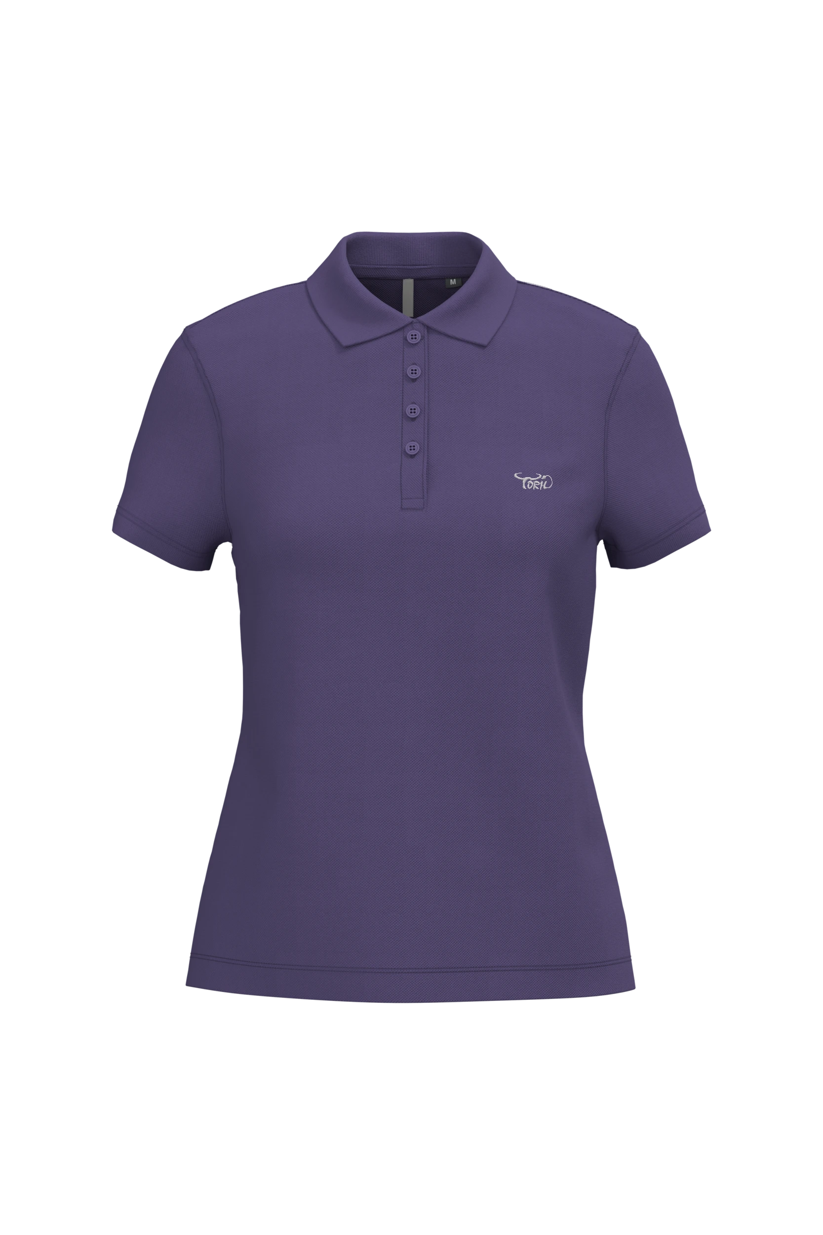 Polo piqué manches courtes violet