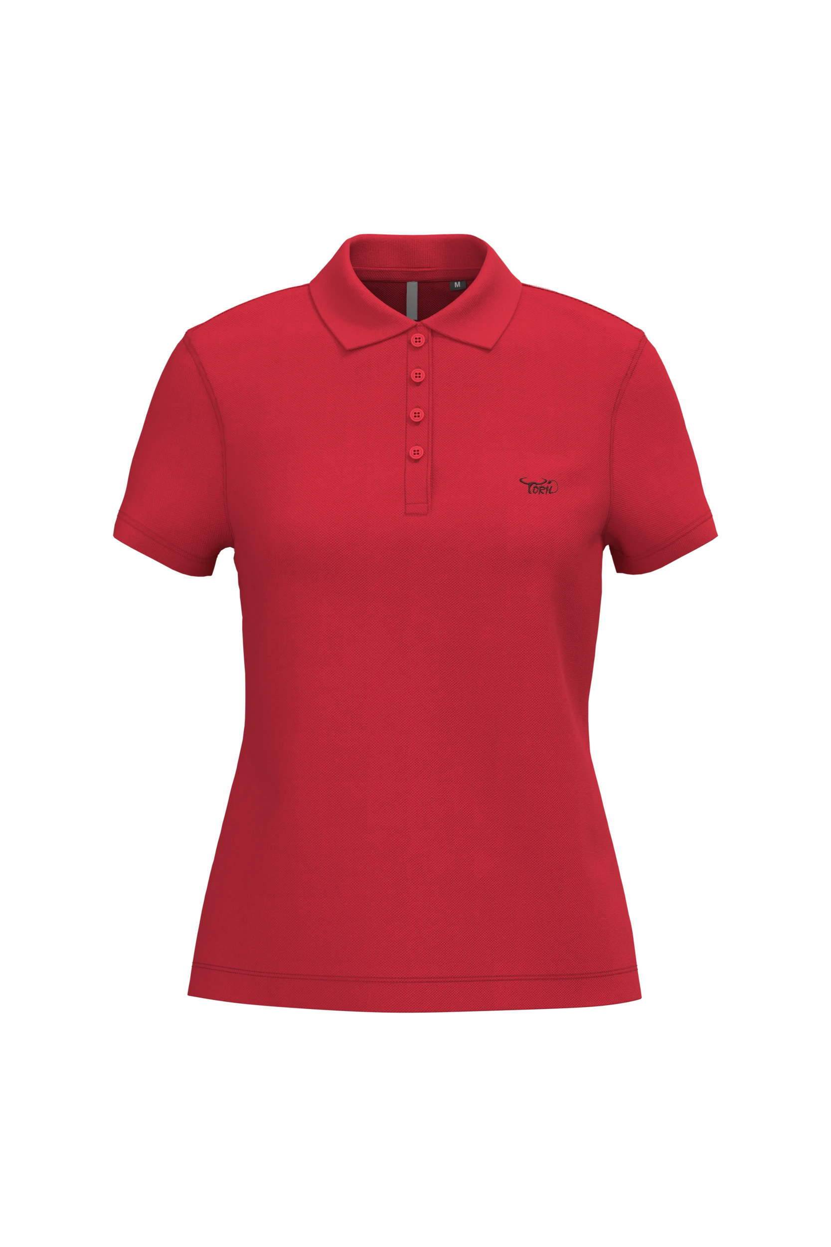 Polo piqué manches courtes rouge