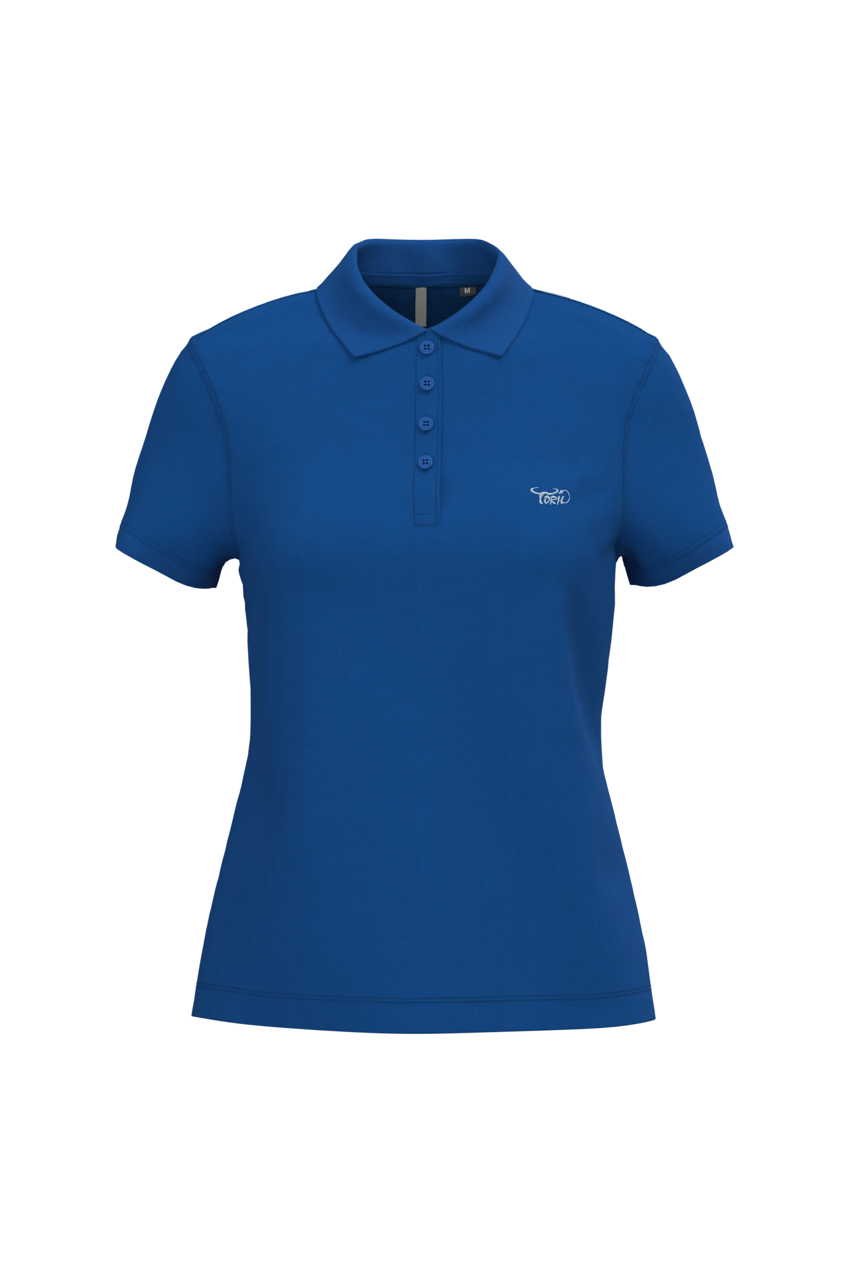 Polo piqué manches courtes bleu