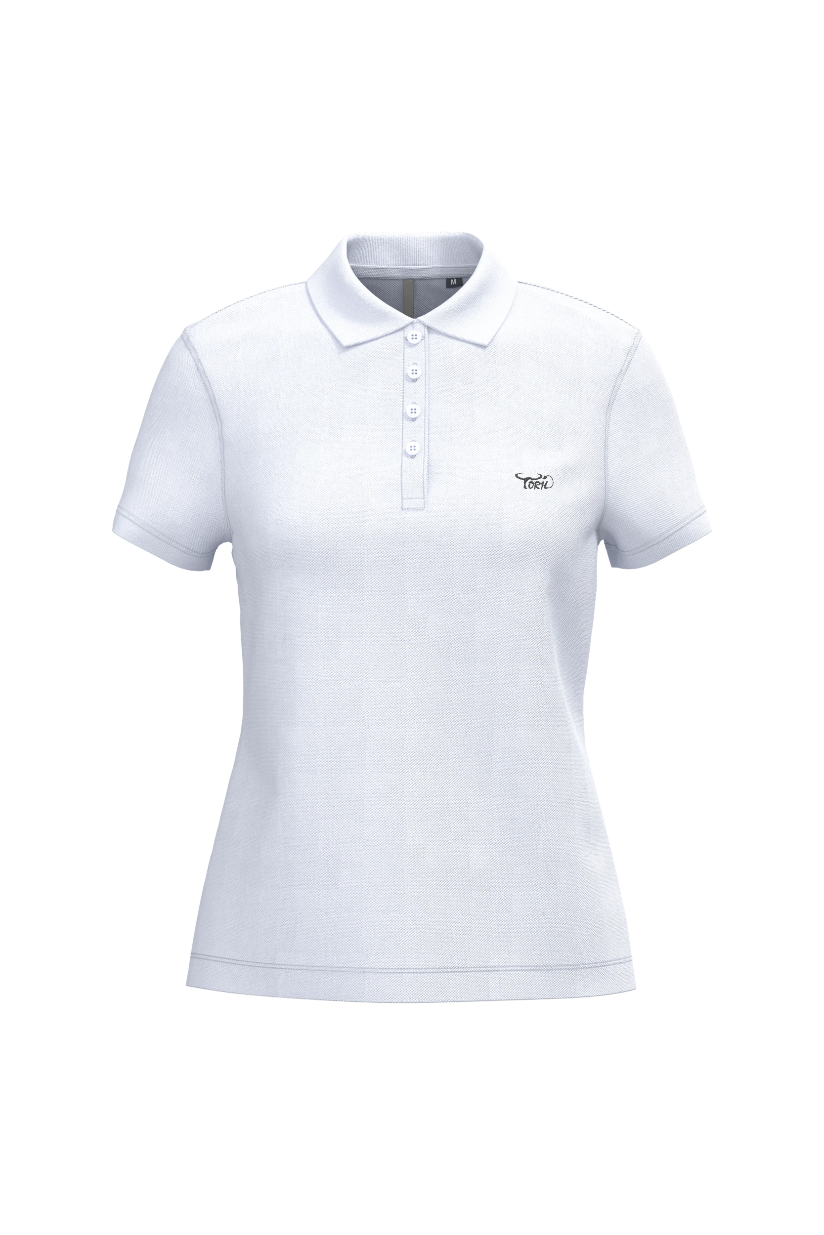 Polo piqué manches courtes blanc