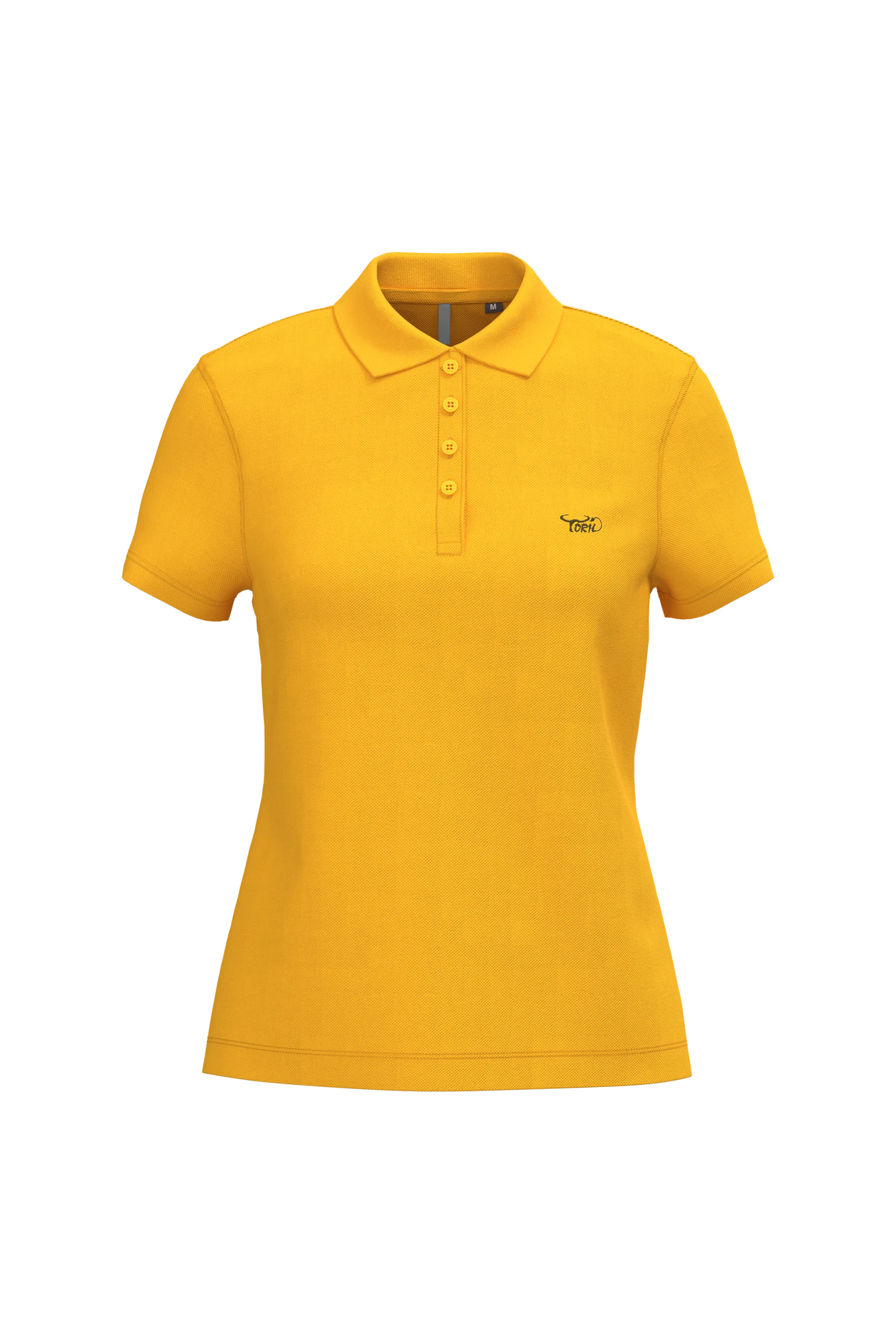 Polo piqué manches courtes jaune