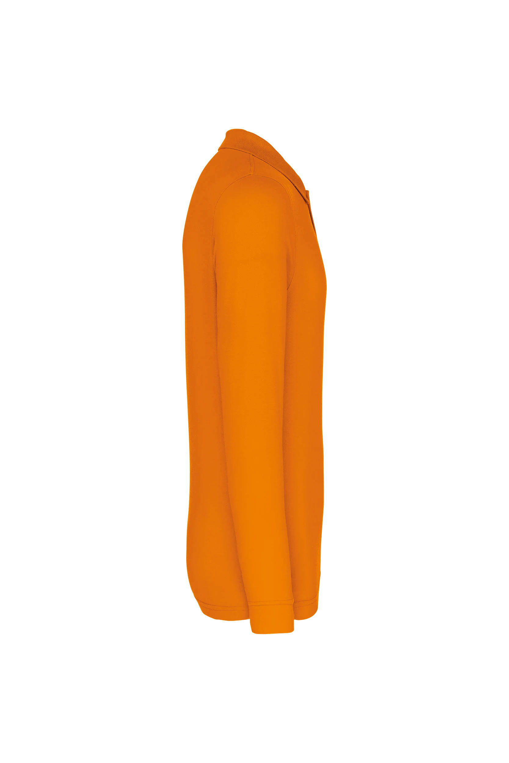 Polo piqué manches longues orange