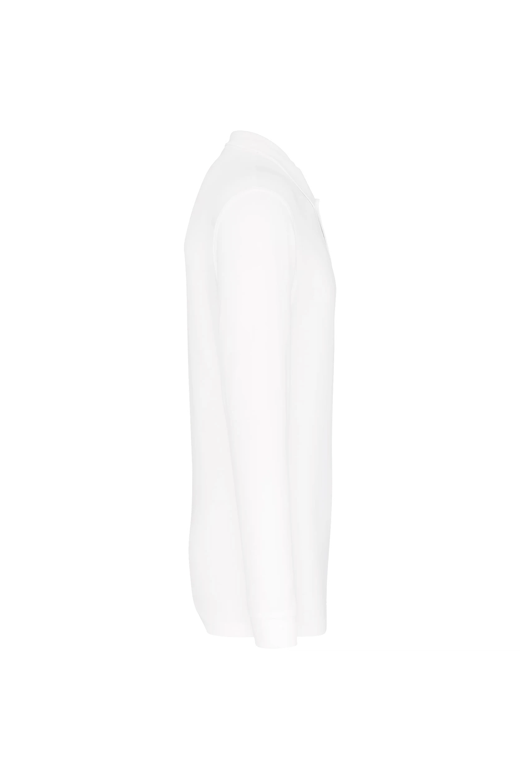 Polo piqué manches longues blanc
