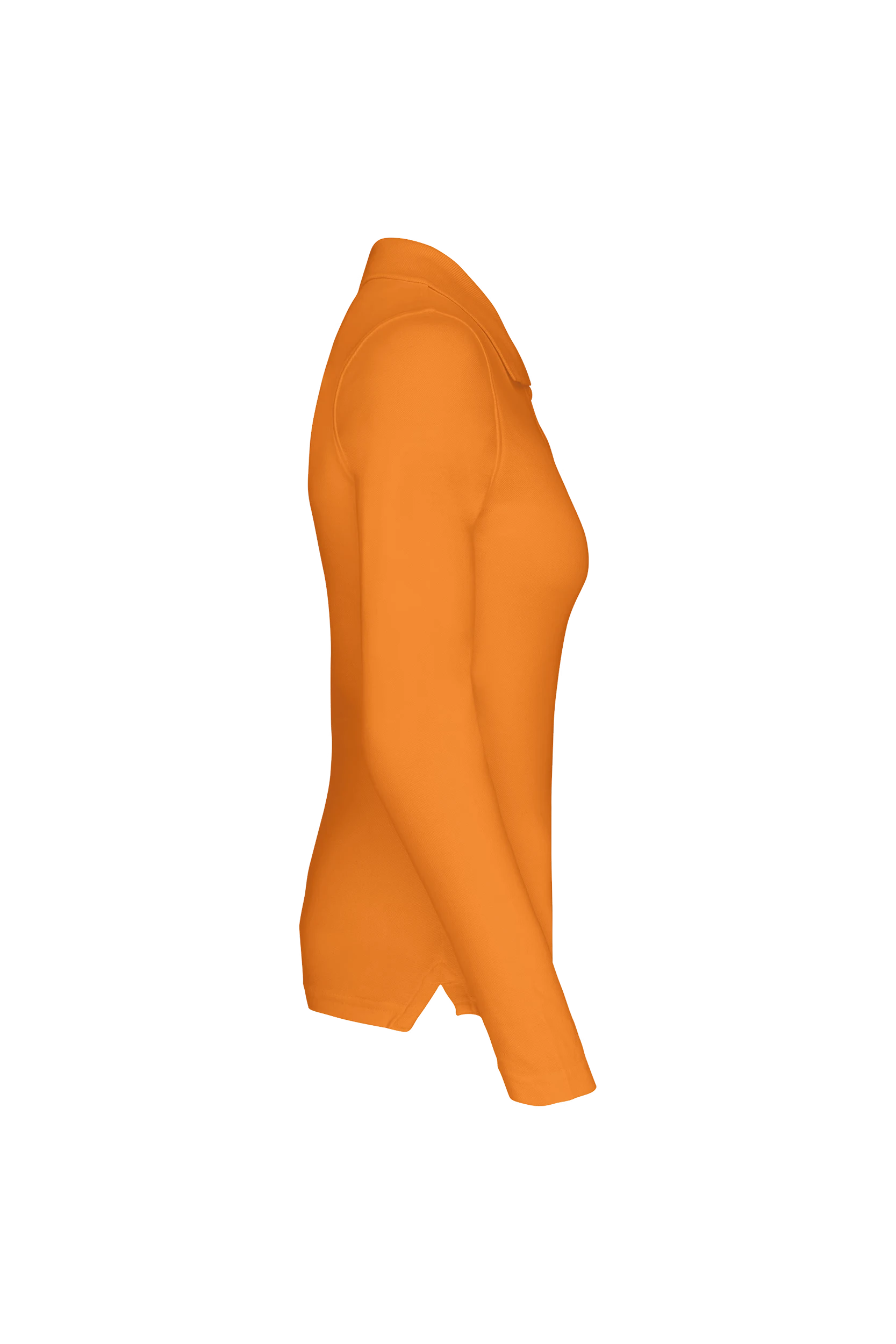 Polo piqué manches longues orange
