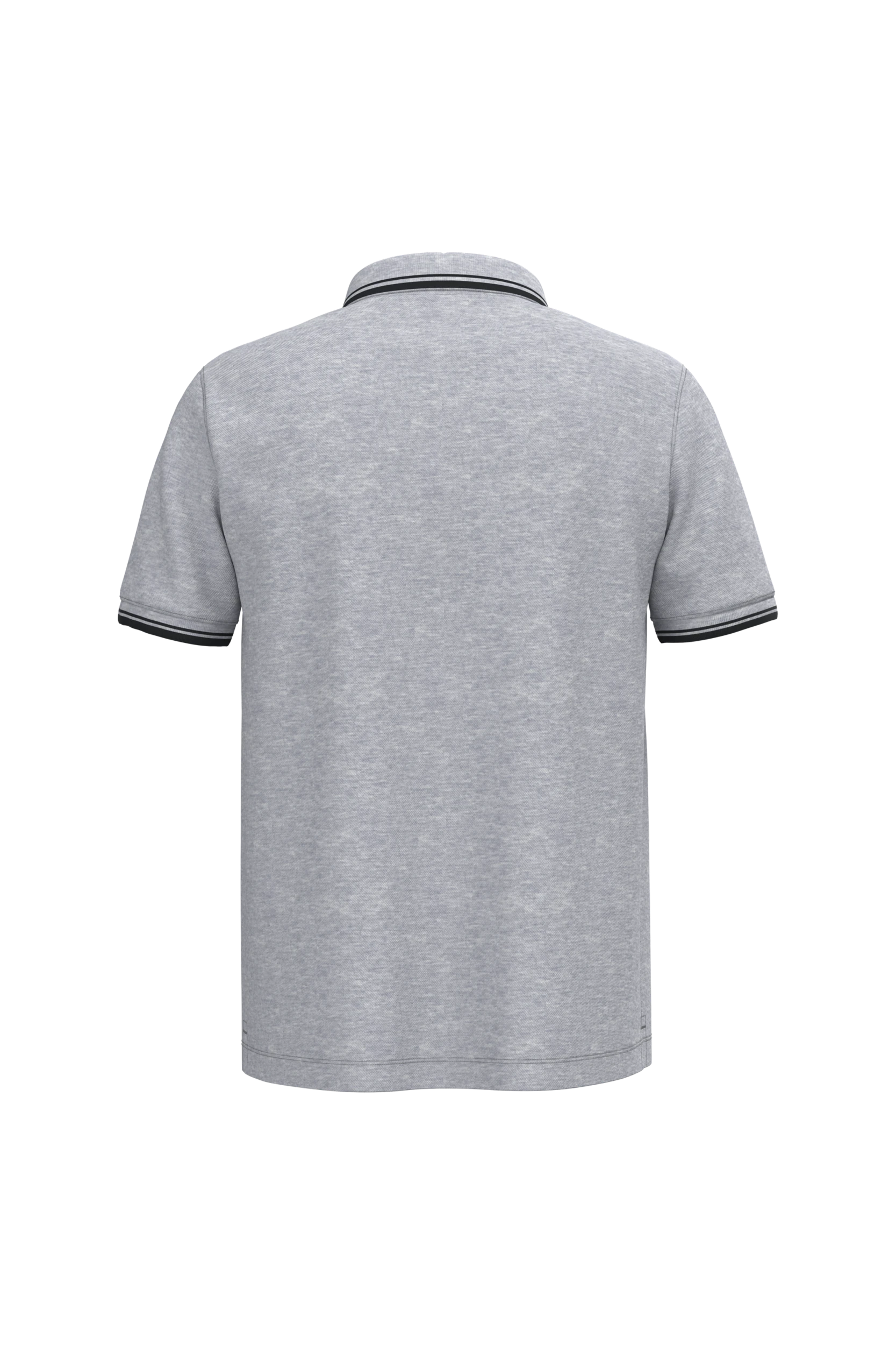Polo manches courtes gris à liserés noir
