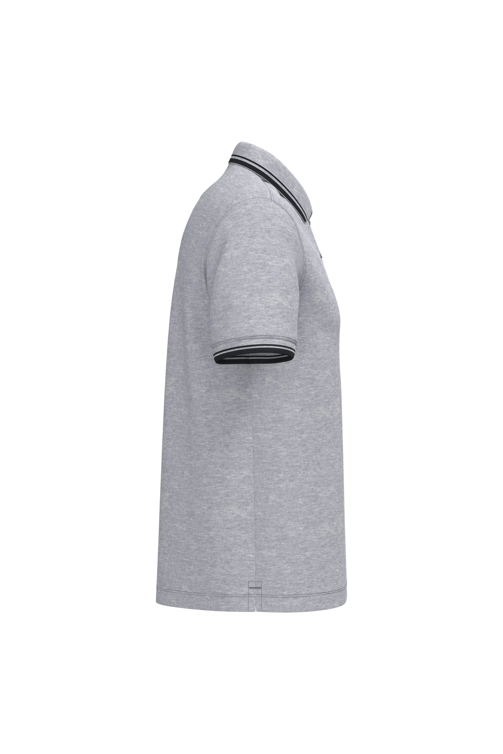 Polo manches courtes gris à liserés noir