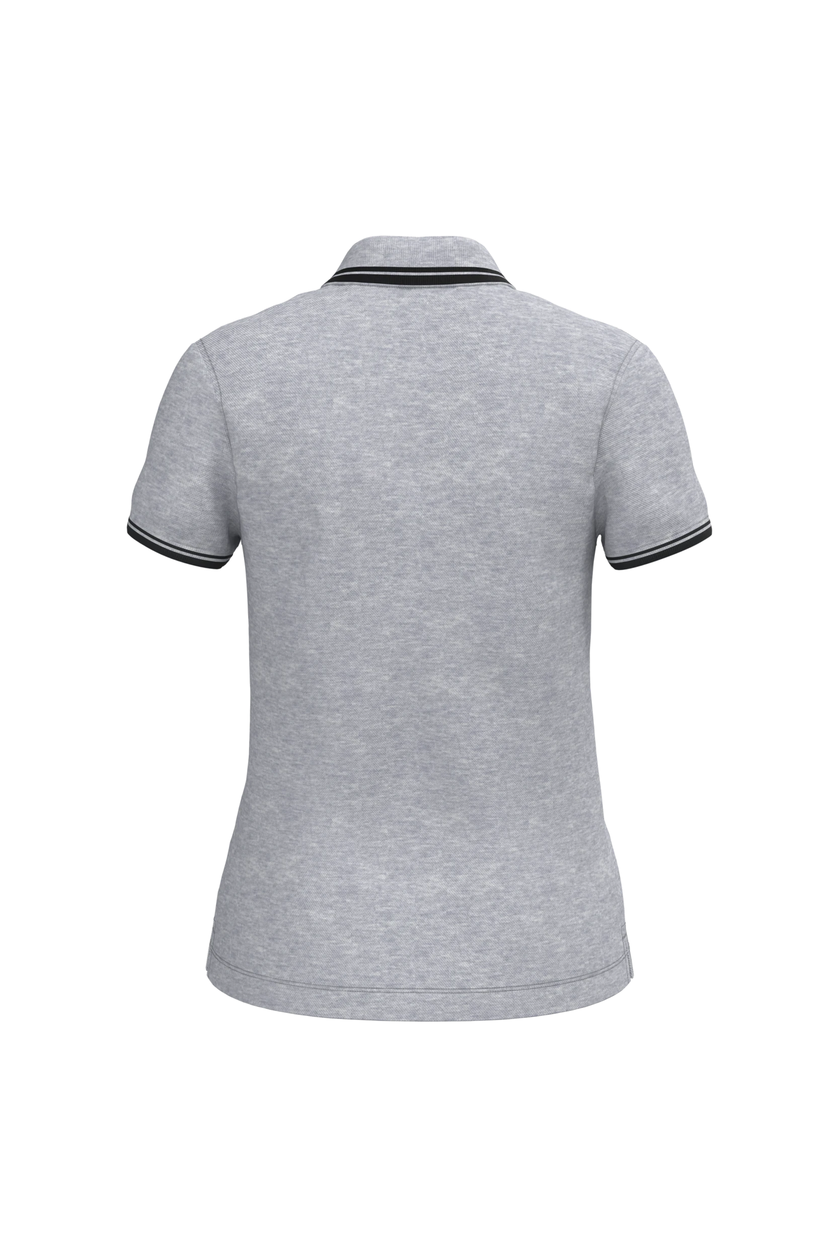 Polo manches courtes gris à liserés noir