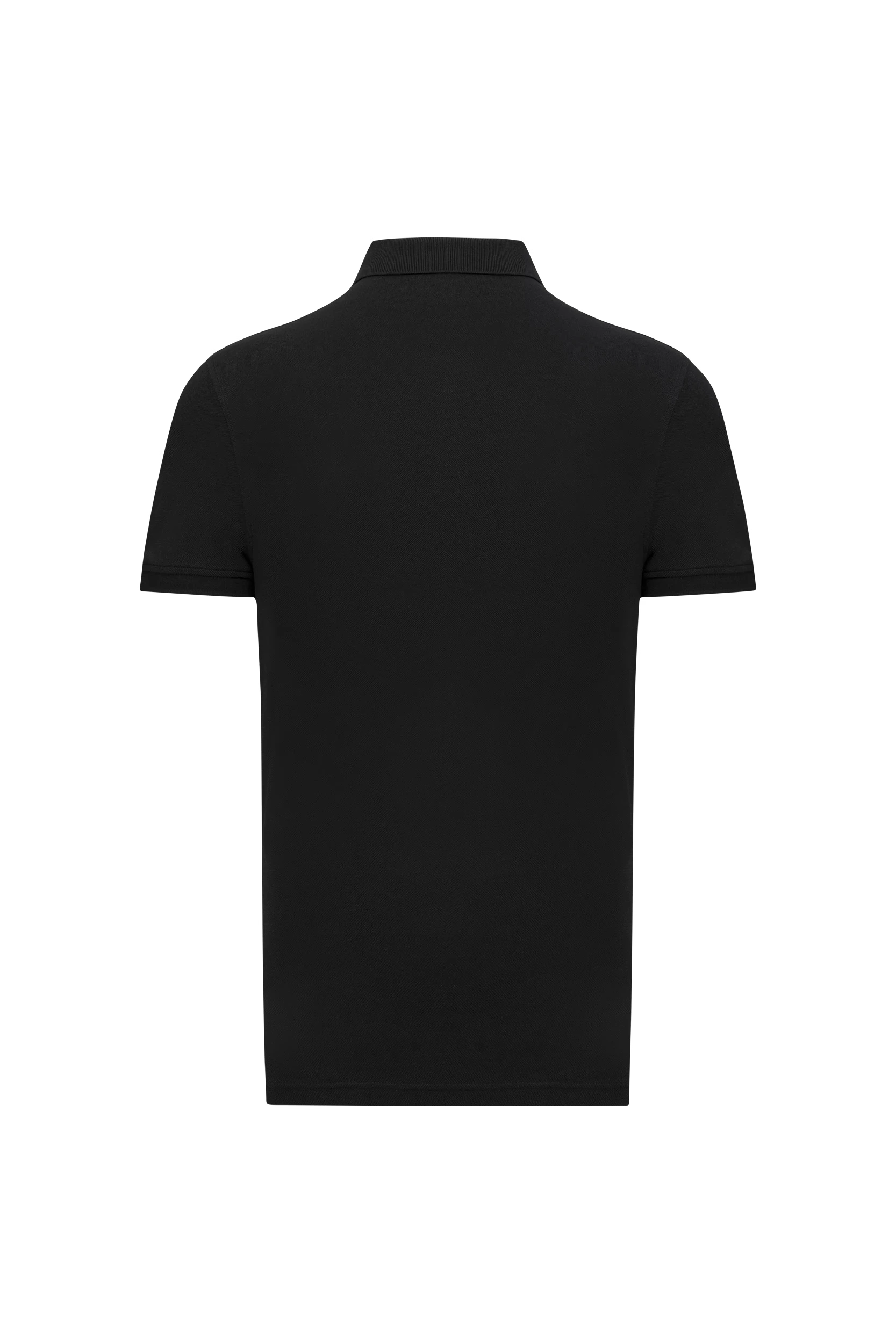 Polo piqué manches courtes noir