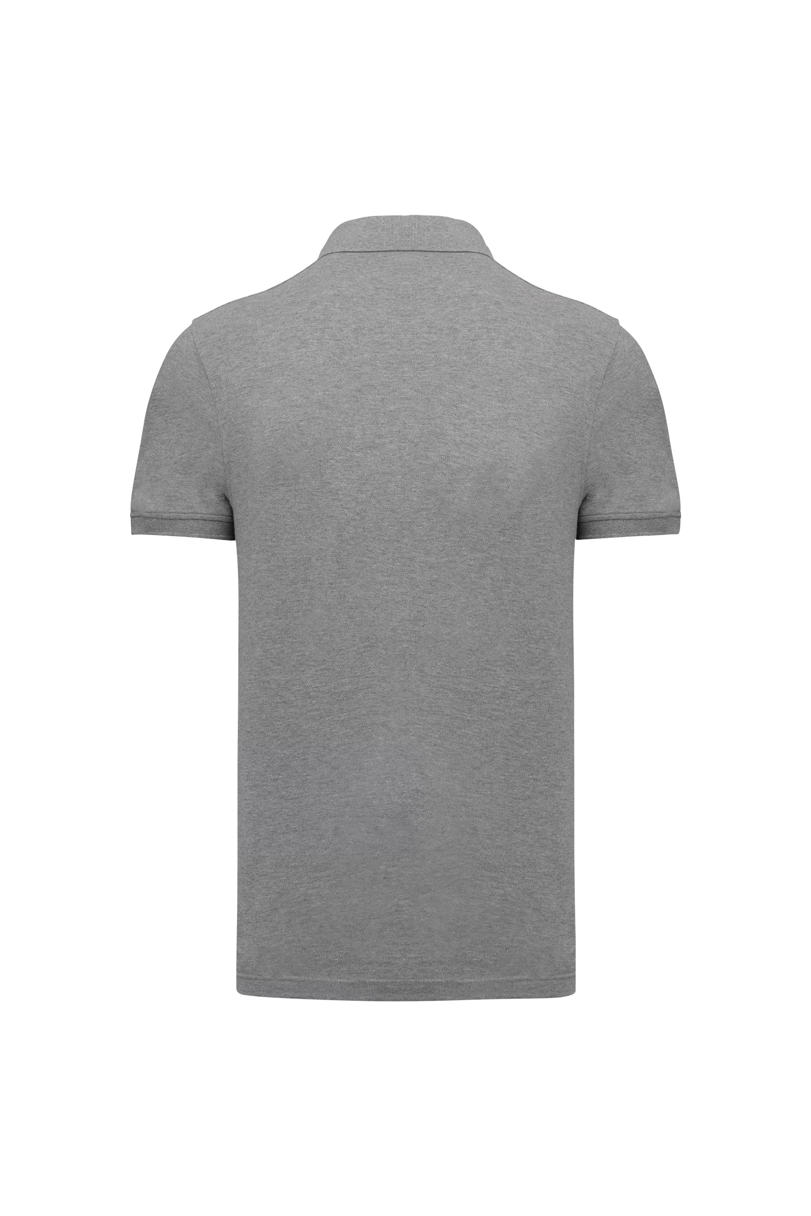 Polo piqué manches courtes gris