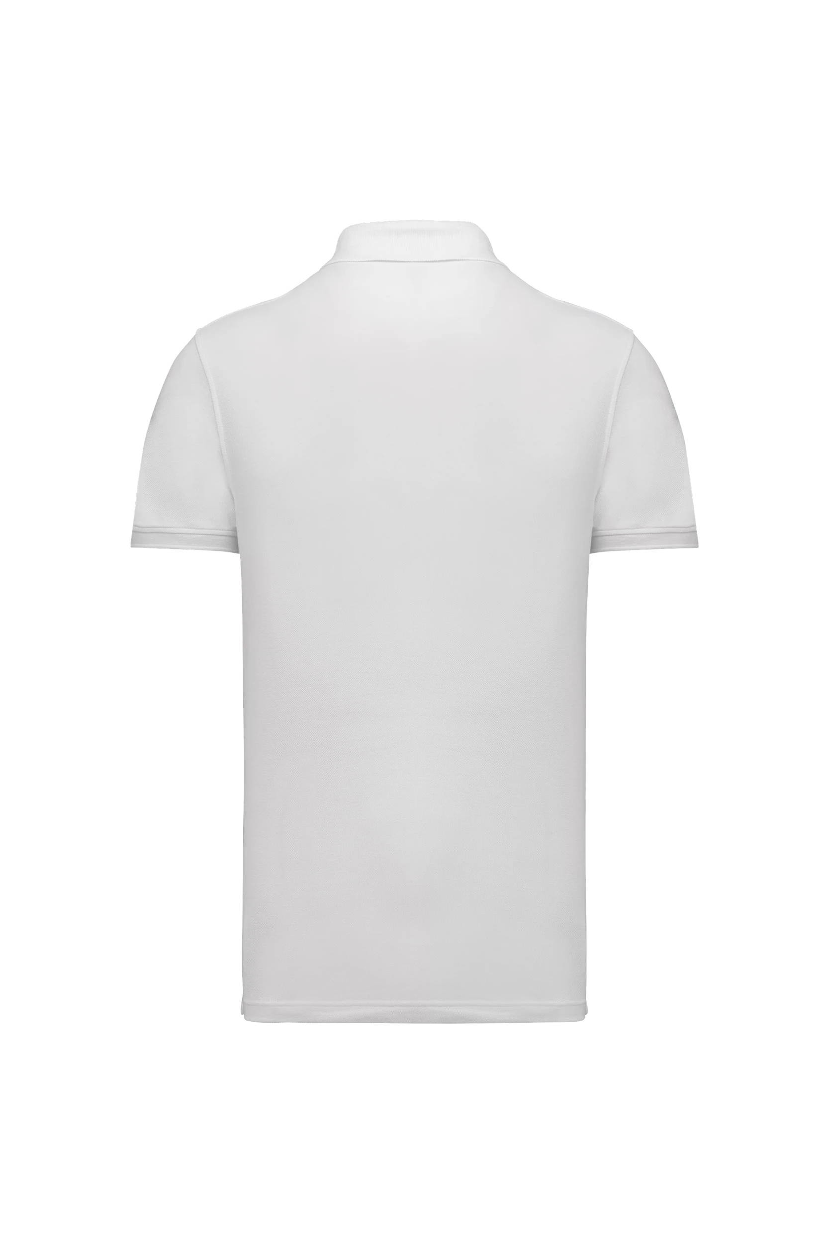 Polo piqué manches courtes blanc