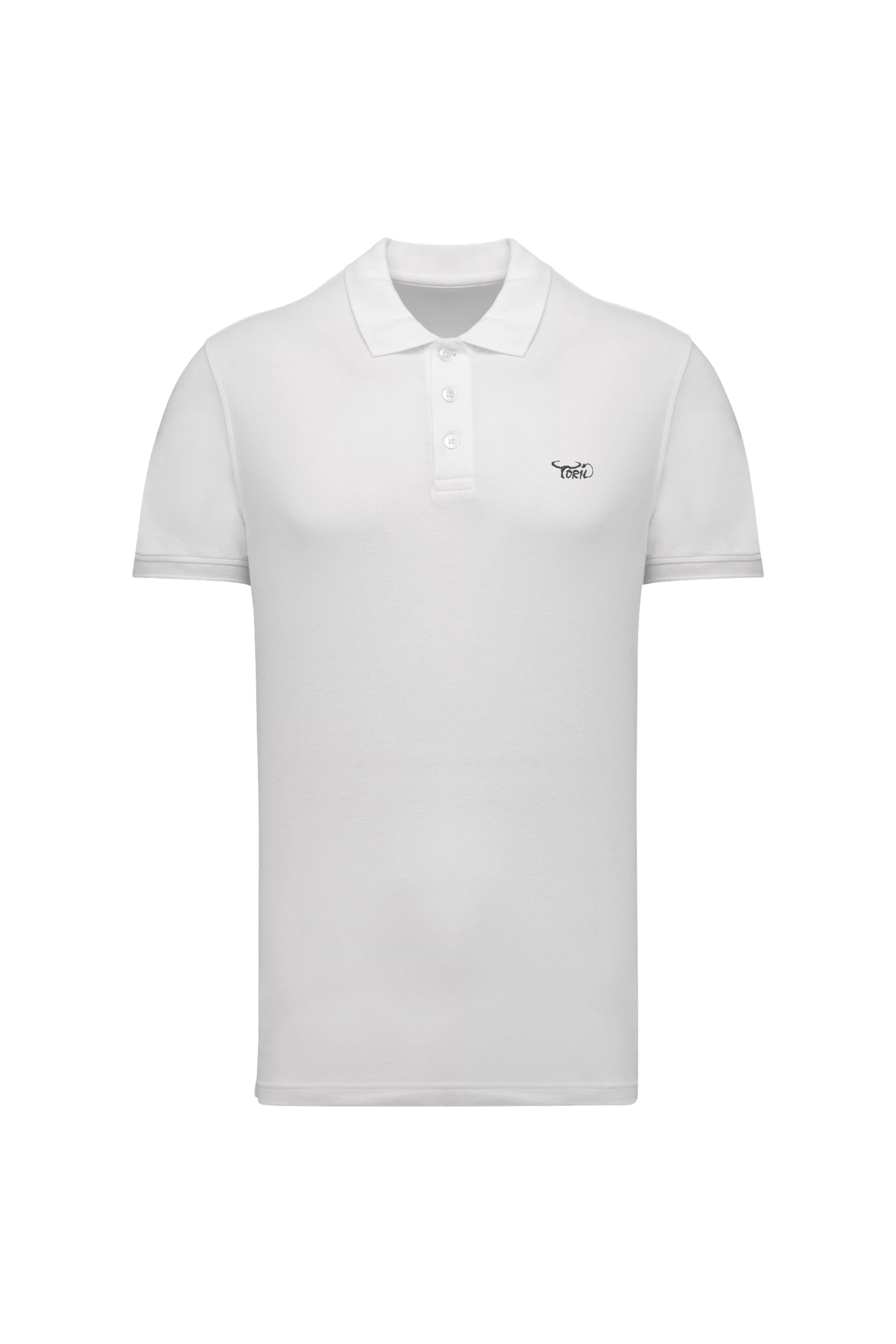 Polo piqué manches courtes blanc