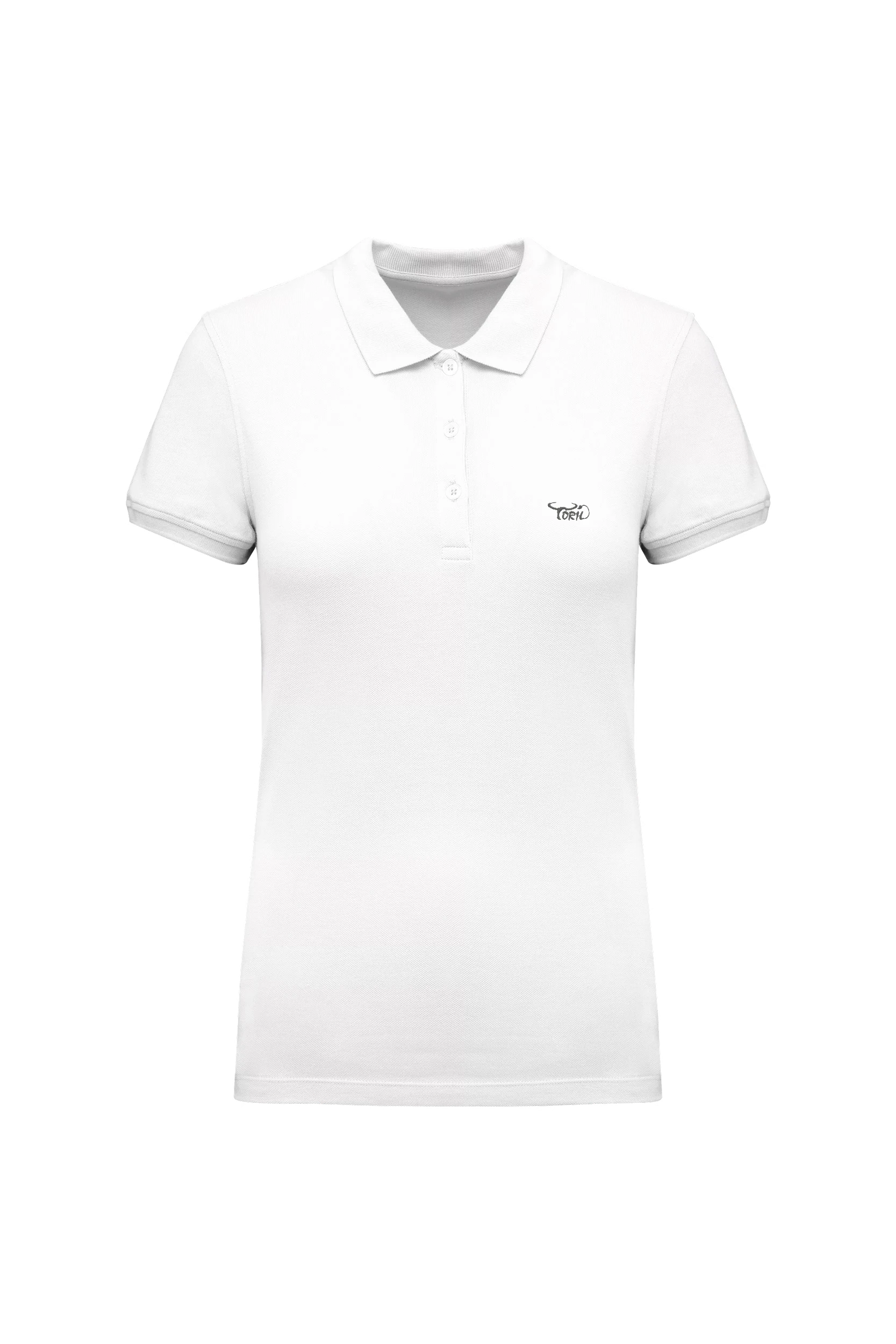 Polo piqué manches courtes blanc