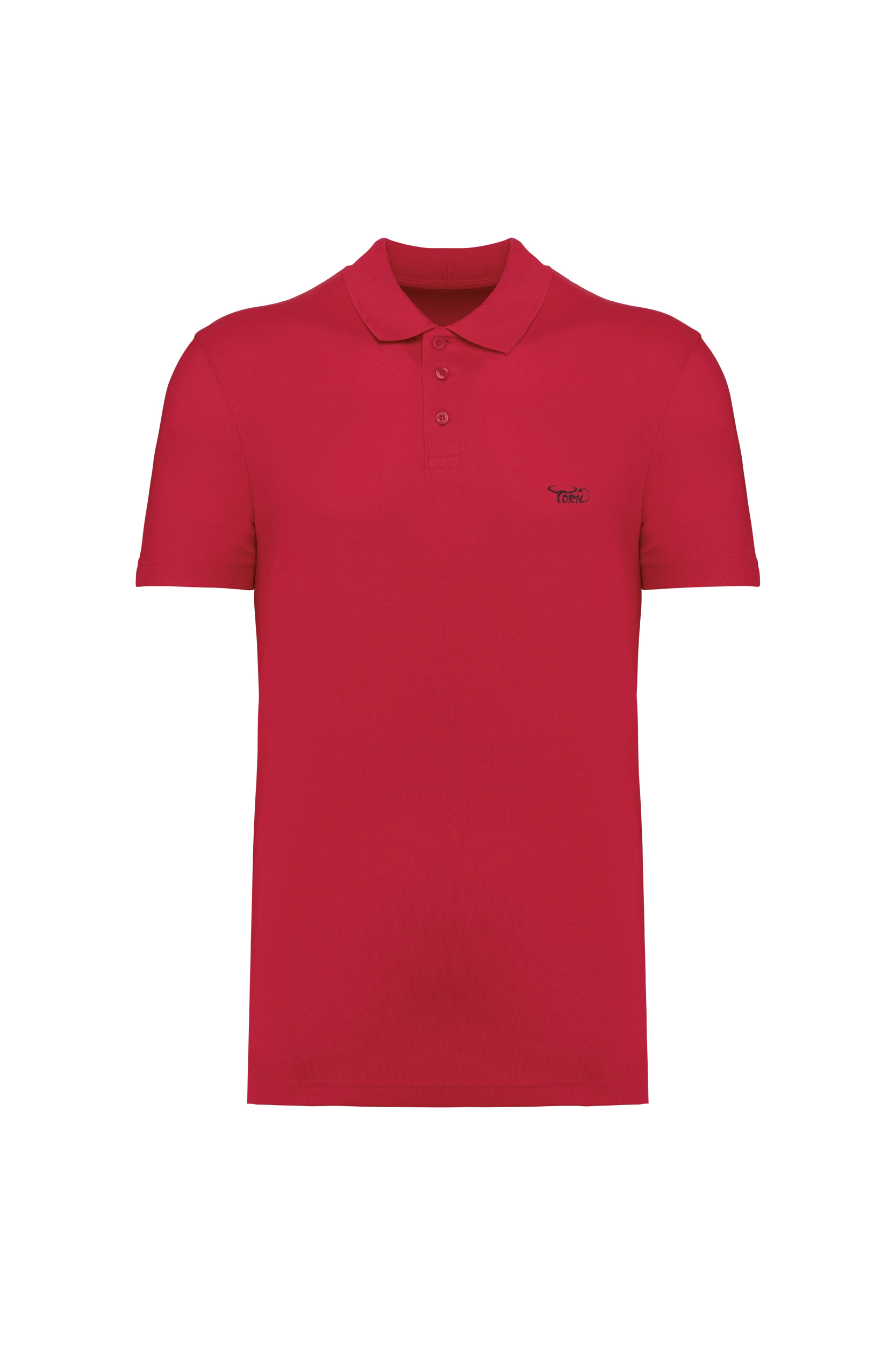 Polo piqué unisexe rouge