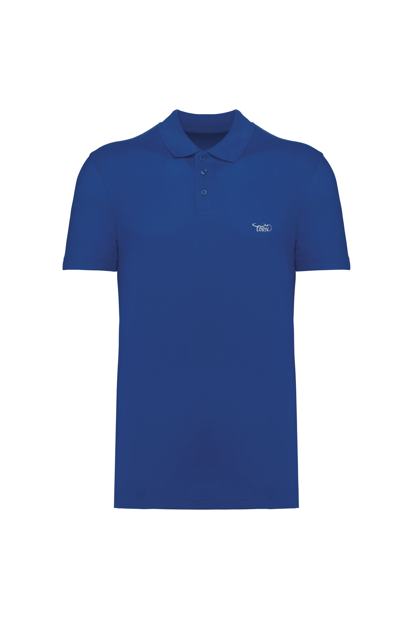 Polo piqué unisexe bleu
