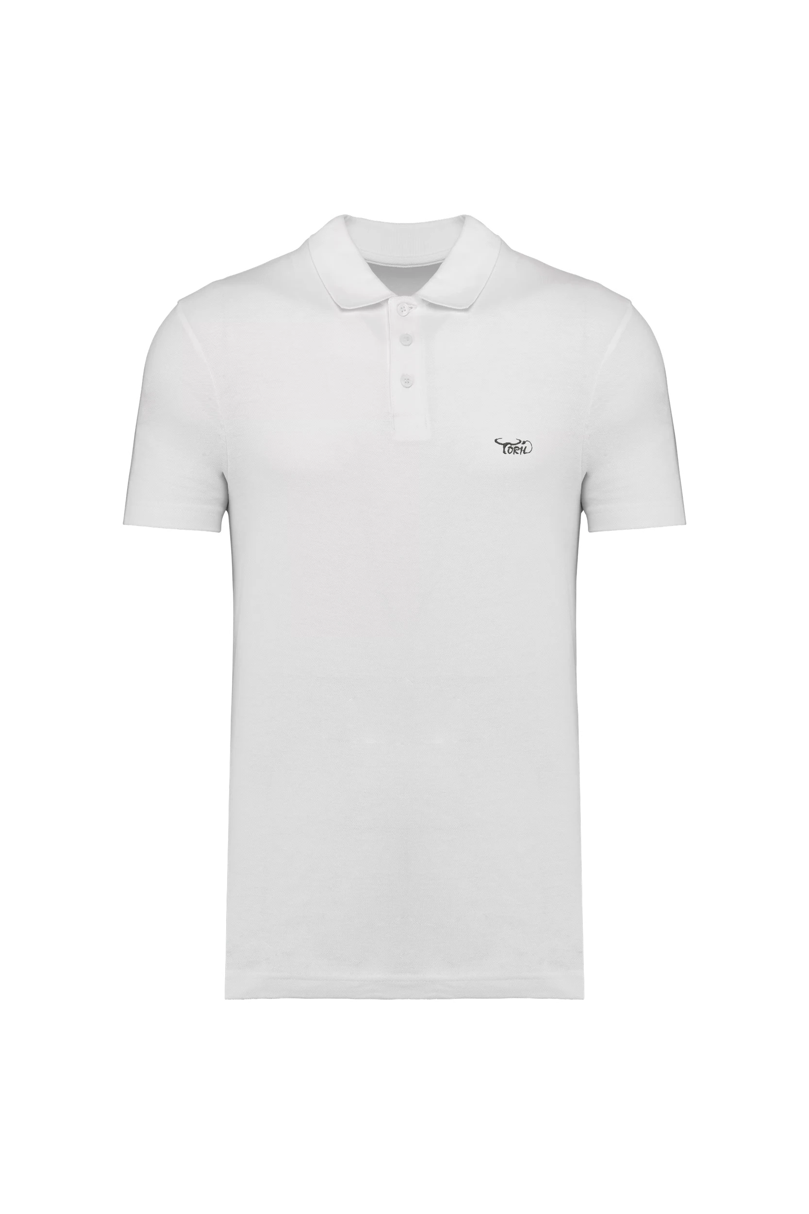 Polo piqué unisexe blanc