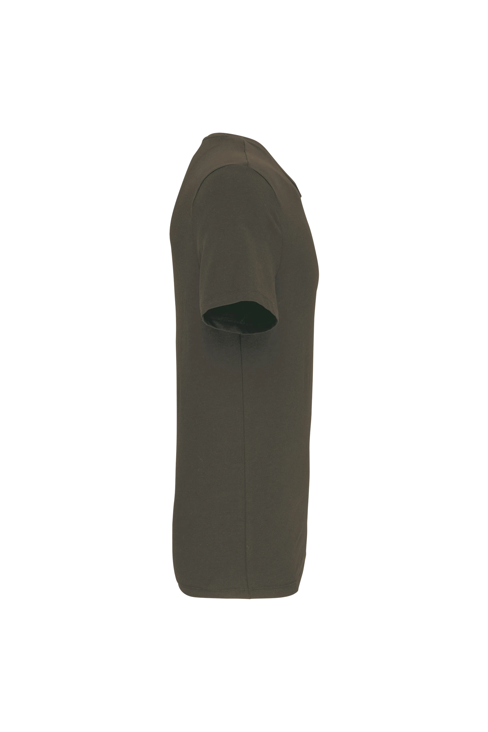 T-shirt col rond manches courtes kaki