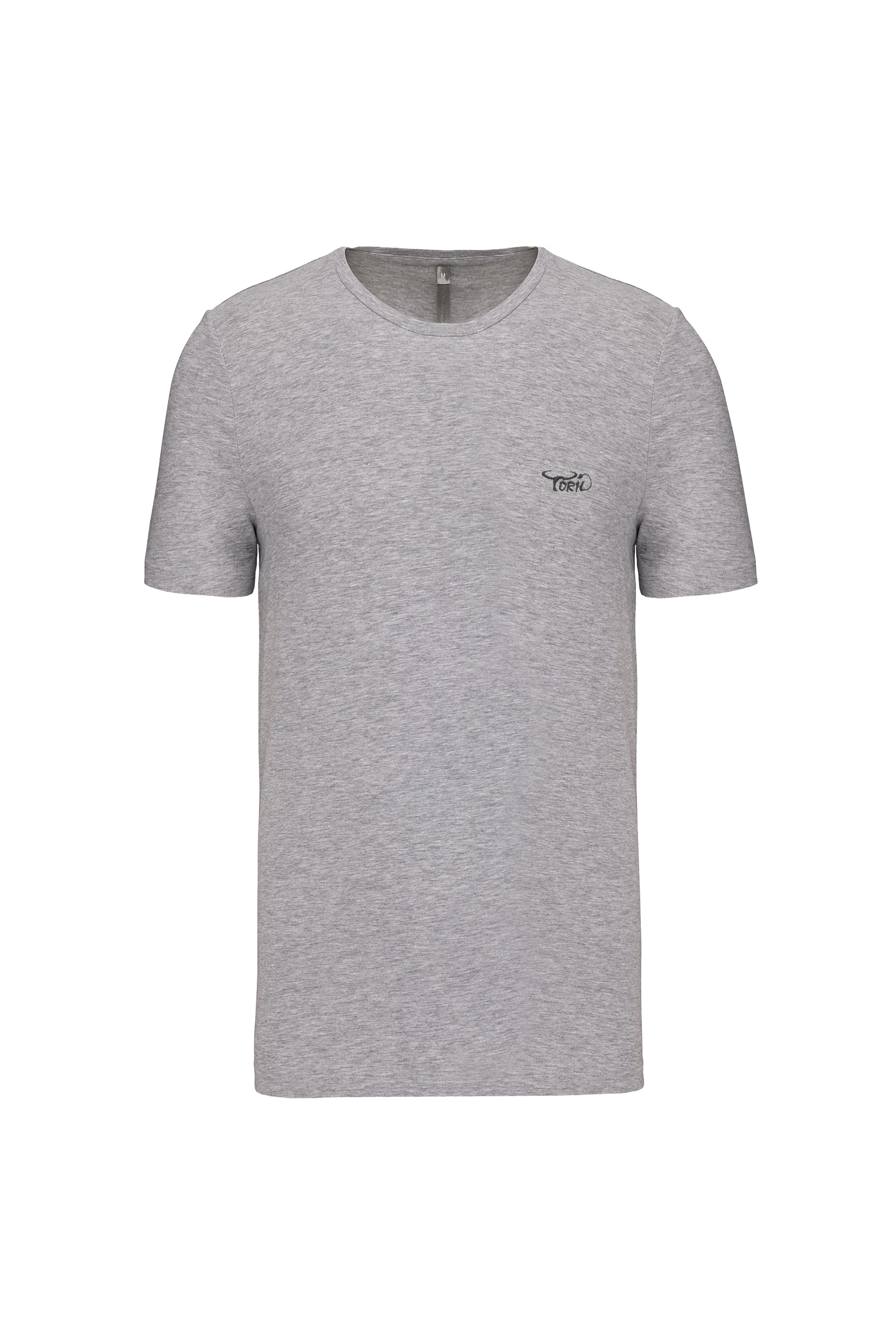 T-shirt col rond manches courtes gris