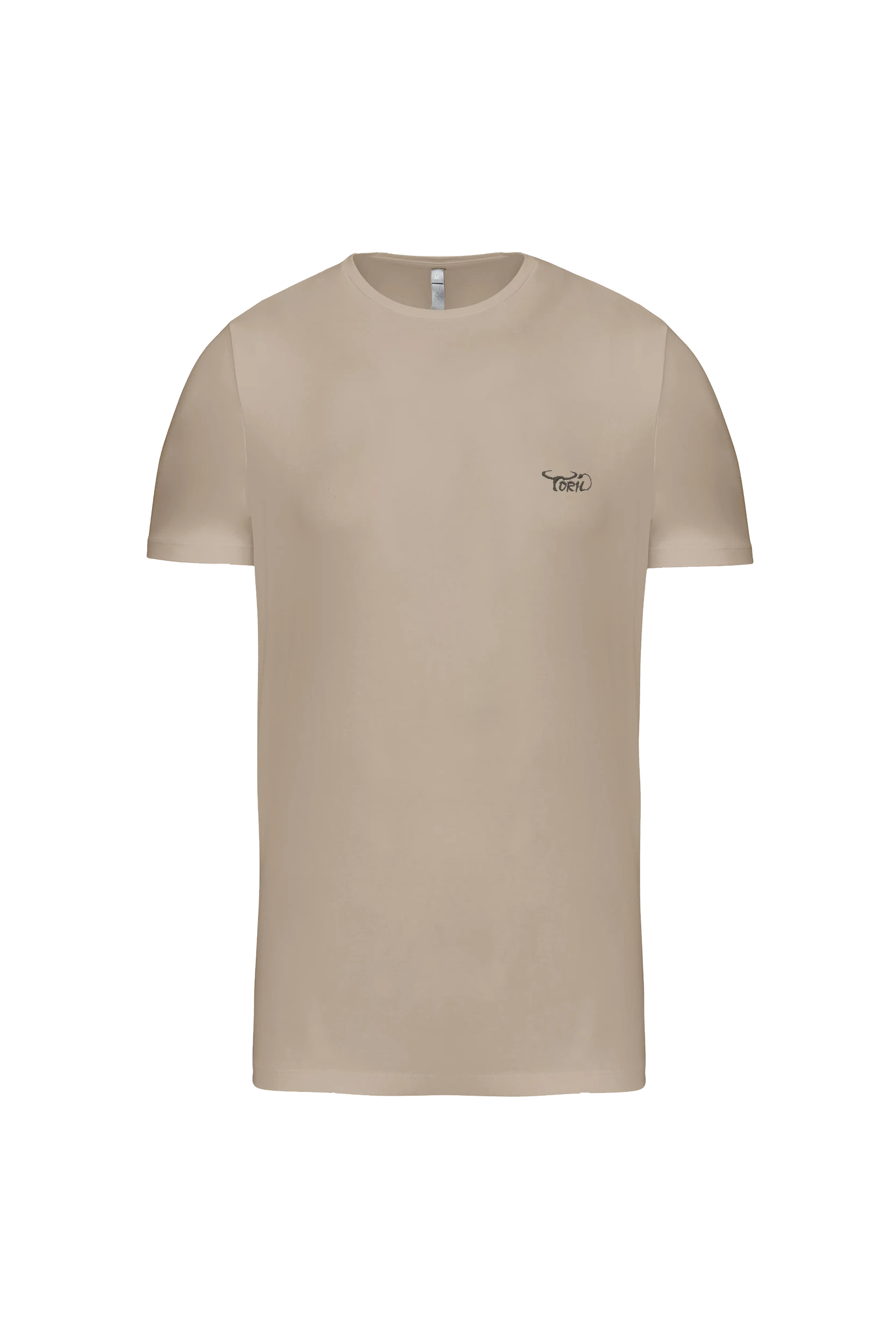 T-shirt col rond manches courtes sable
