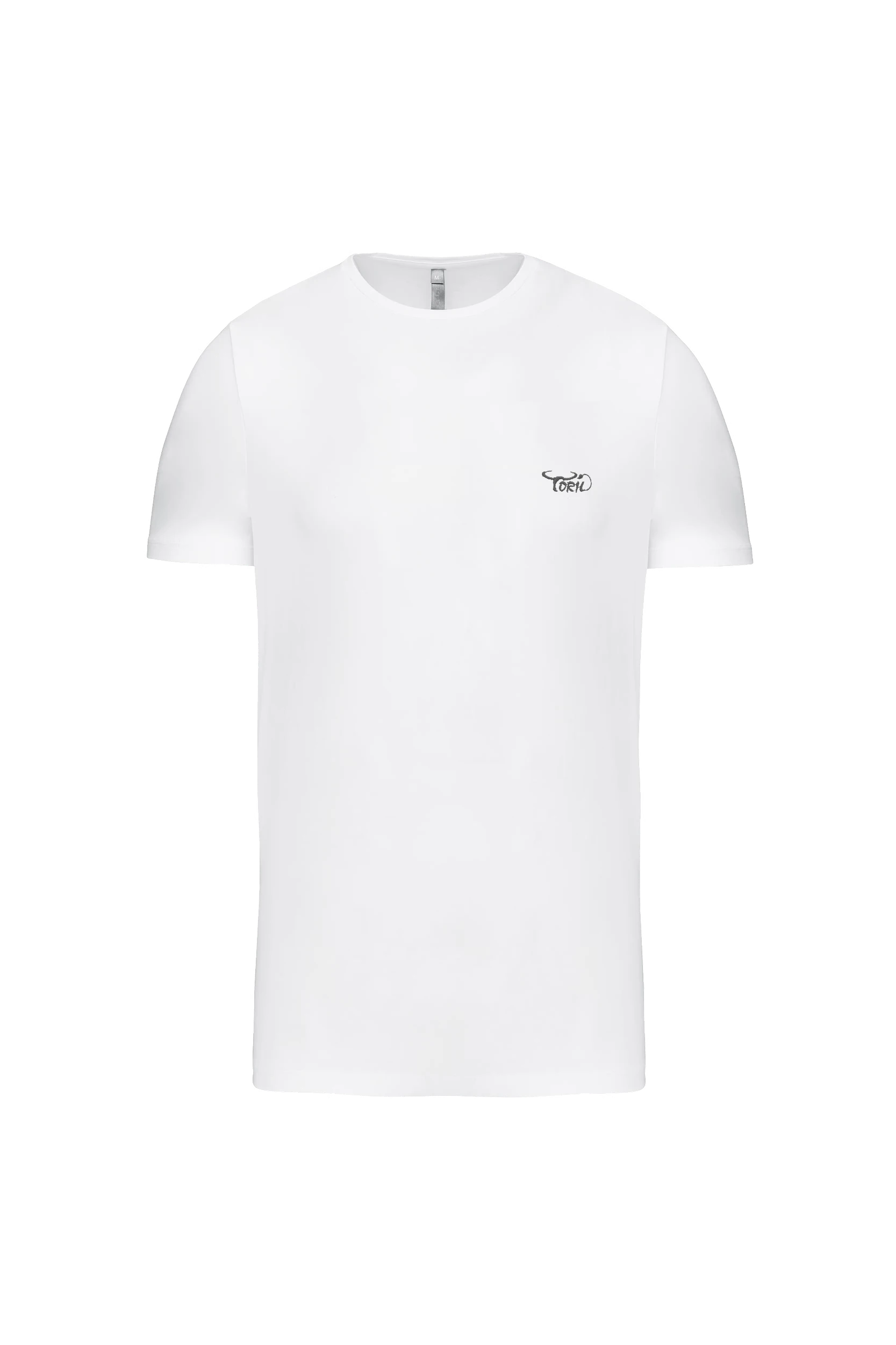 T-shirt col rond manches courtes blanc
