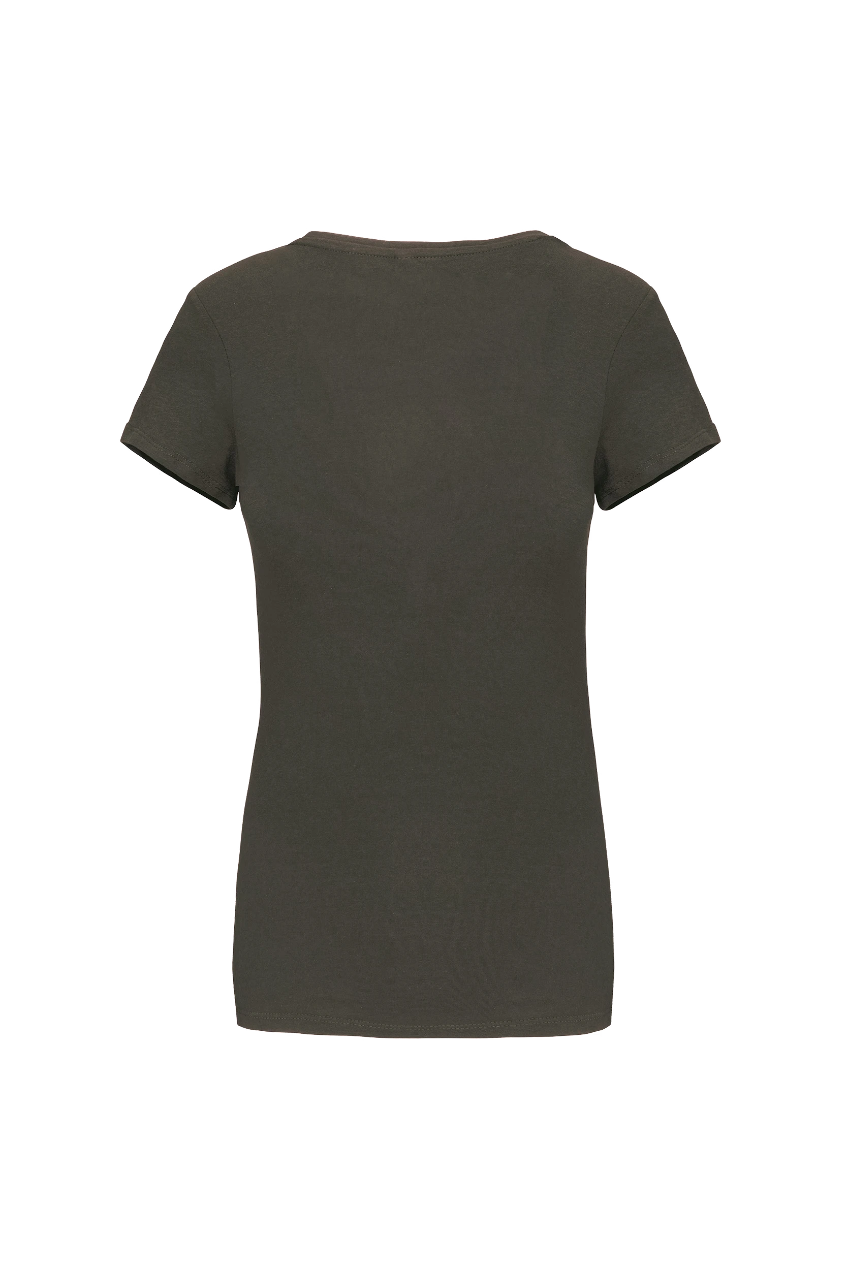 T-shirt col rond manches courtes kaki