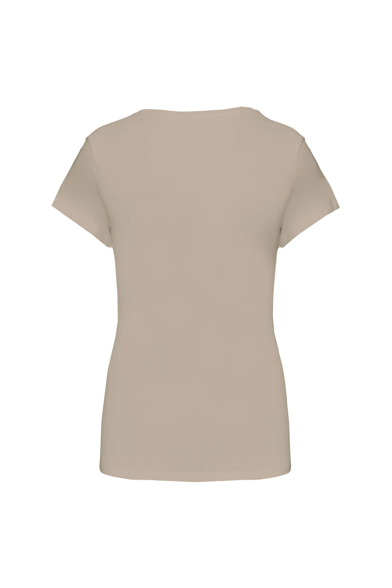 T-shirt col rond manches courtes sable