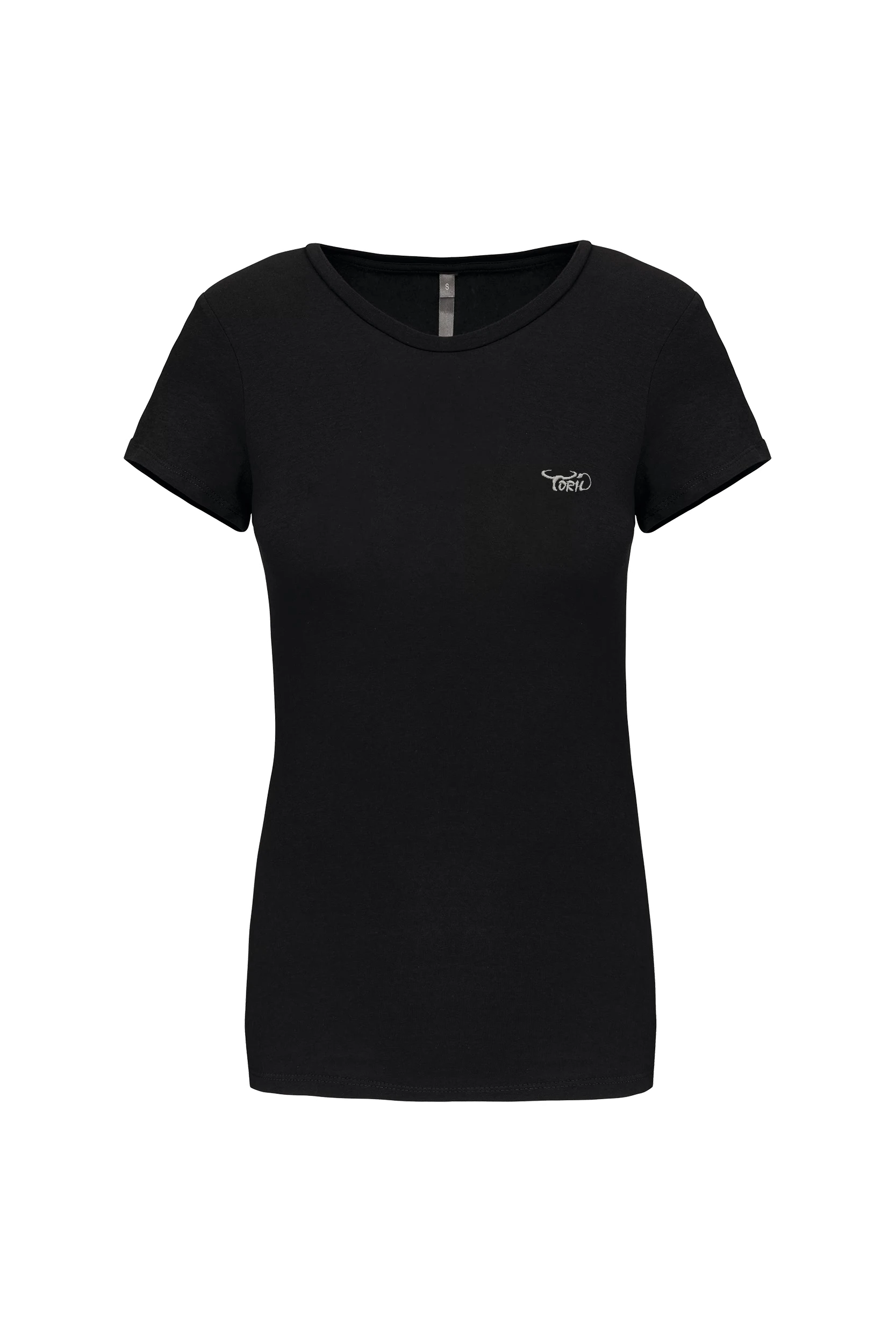 T-shirt col rond manches courtes noir
