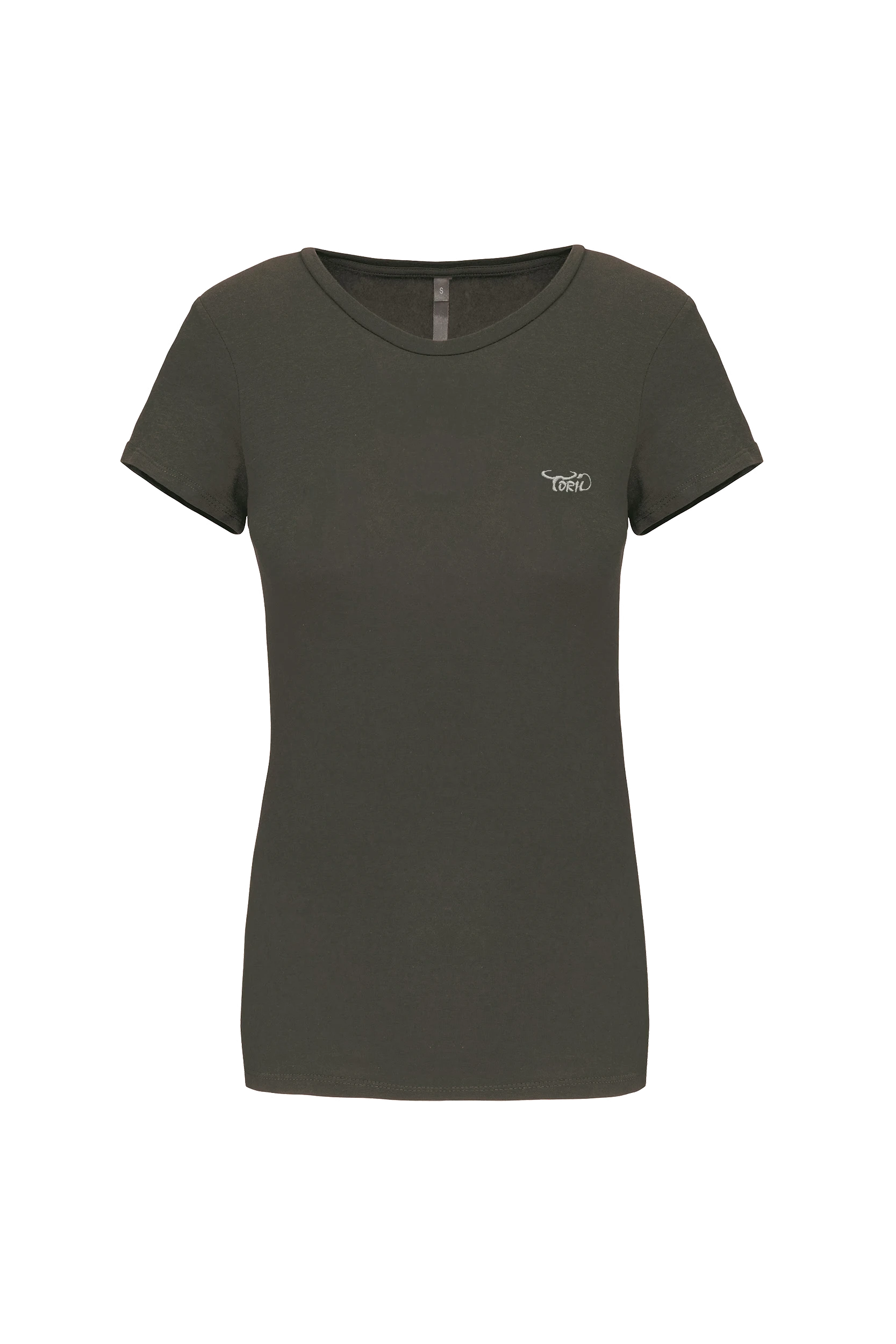 T-shirt col rond manches courtes kaki