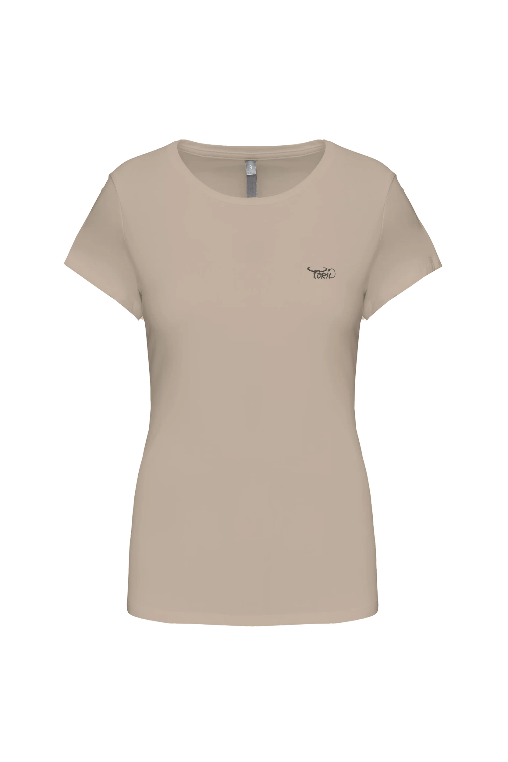 T-shirt col rond manches courtes sable
