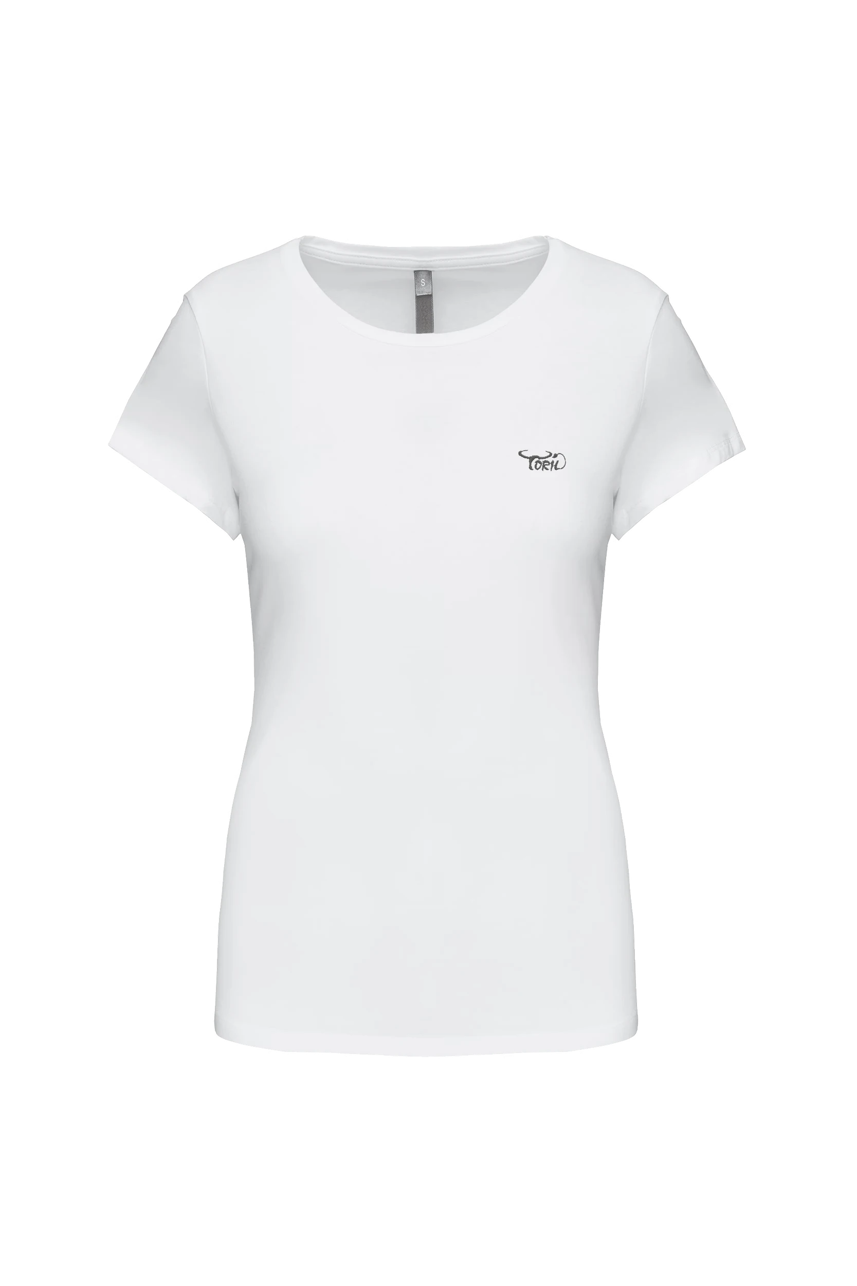 T-shirt col rond manches courtes blanc