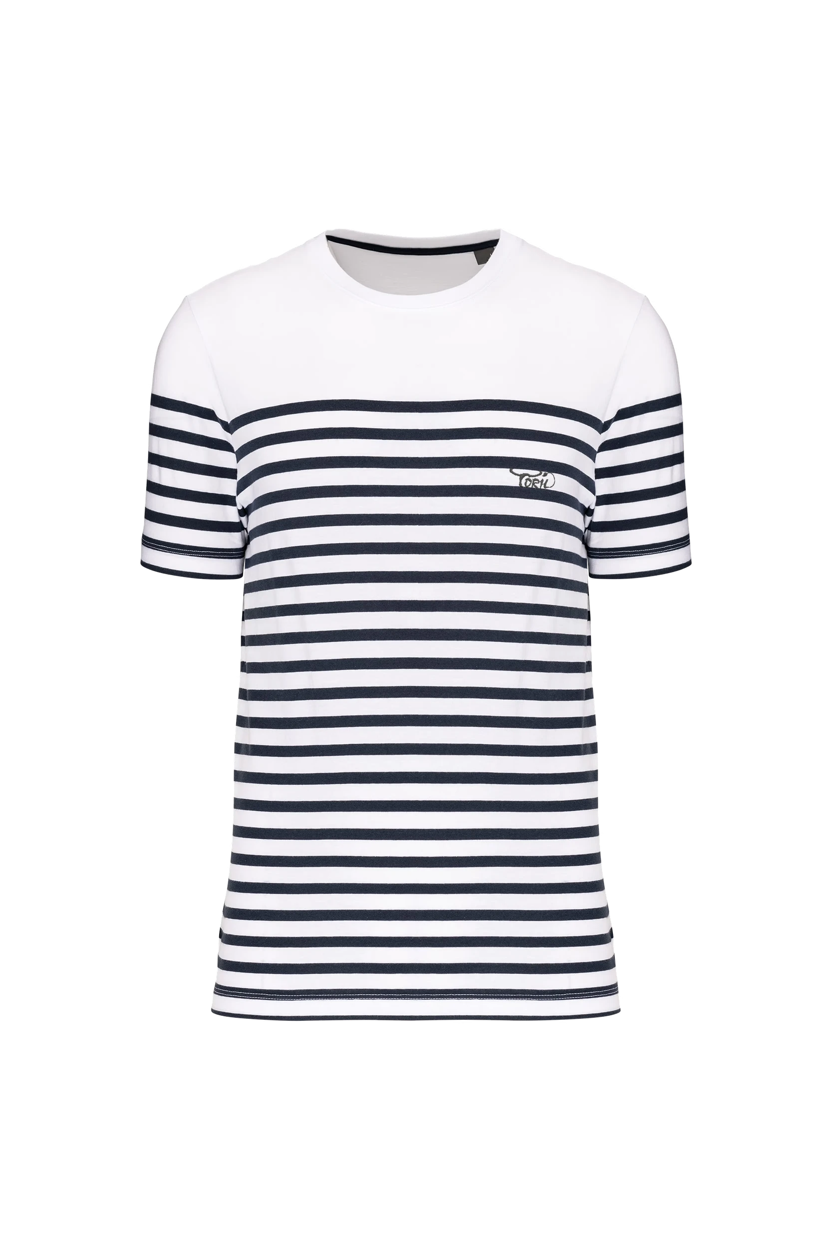 T-shirt marin col rond Bio rayures marine