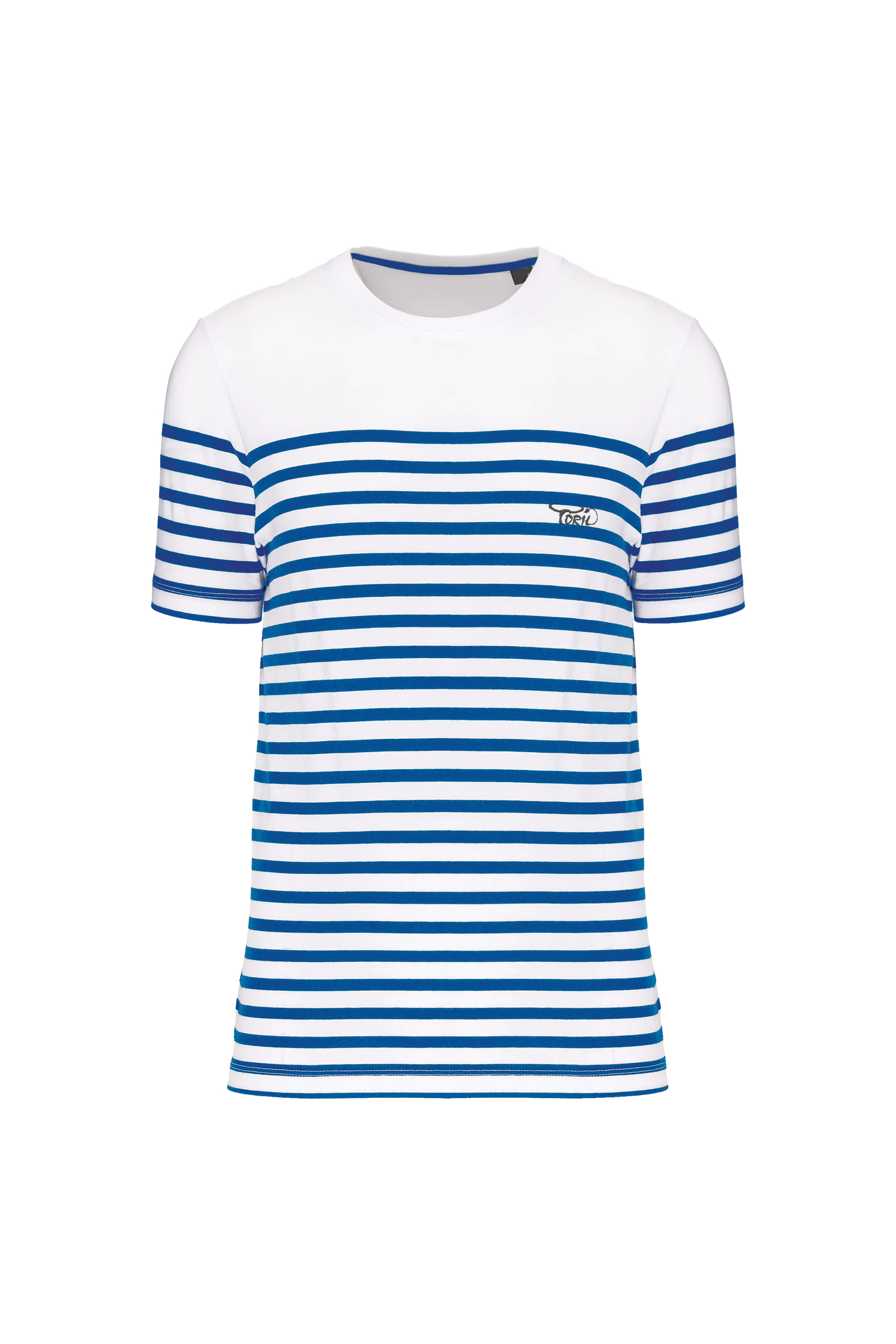 T-shirt marin col rond Bio rayures bleu