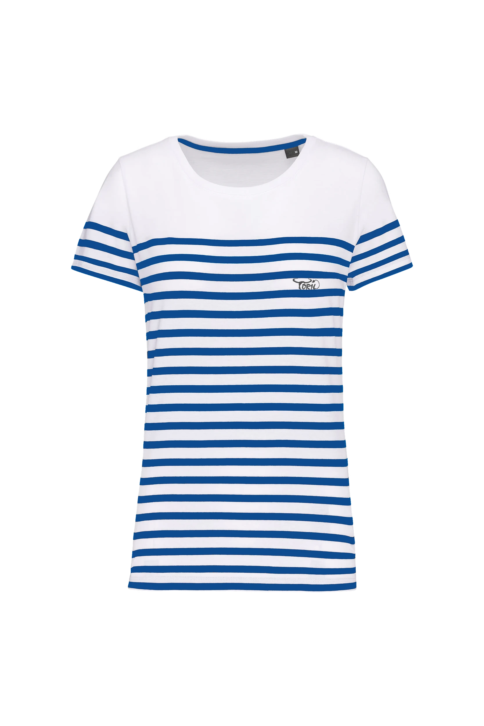 T-shirt marin col rond Bio rayures bleu