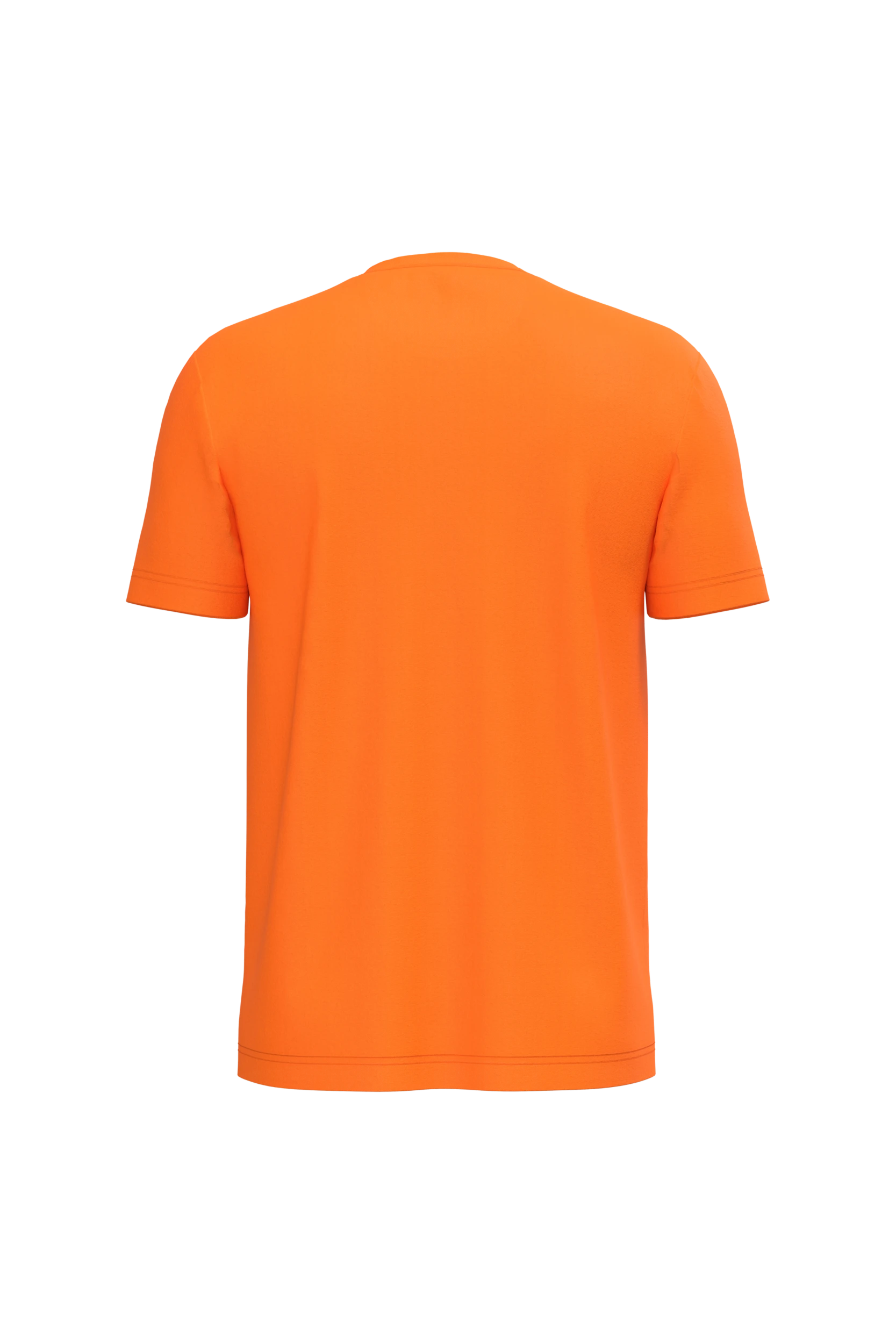 T-shirt col rond manches courtes orange