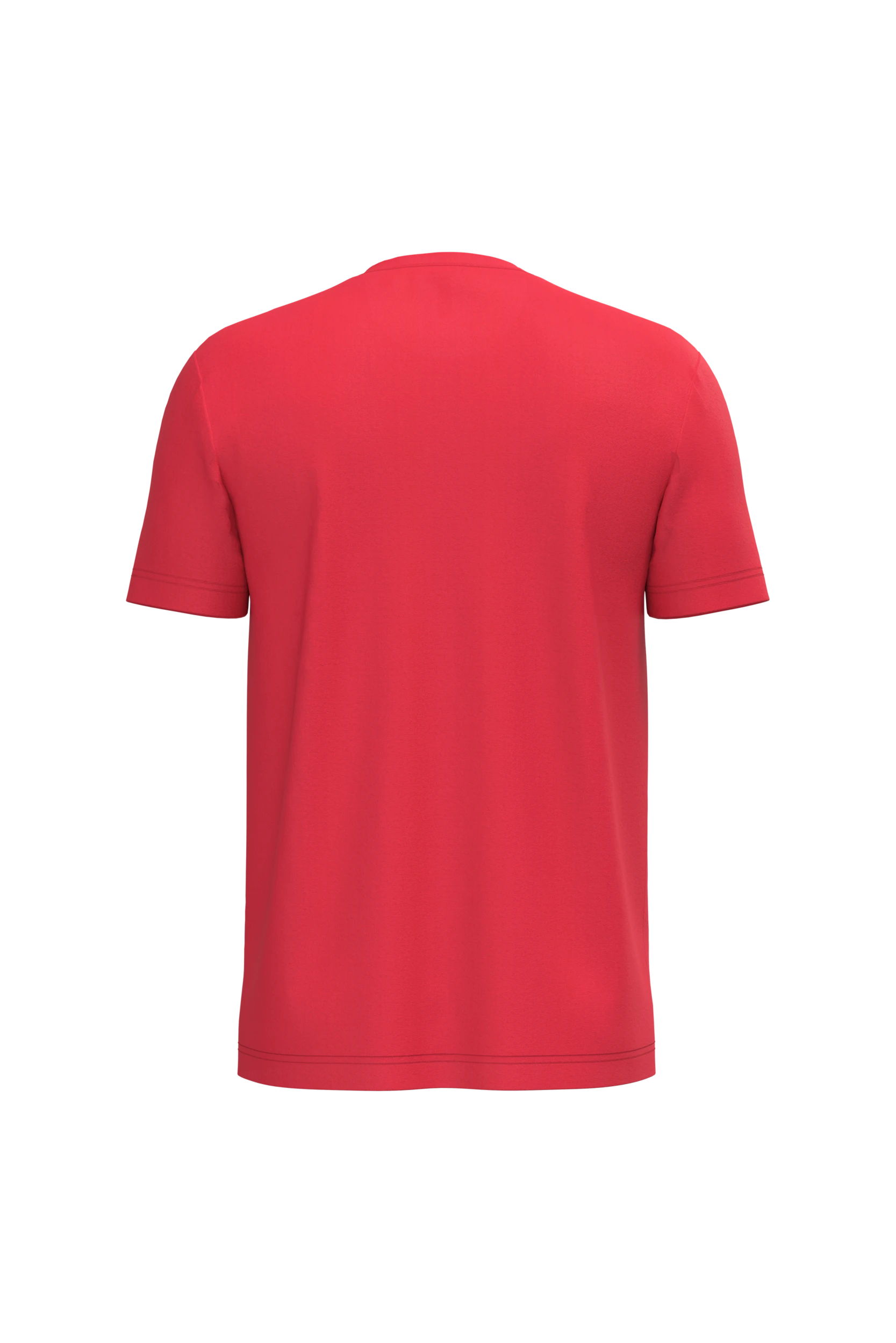 T-shirt col rond manches courtes rouge