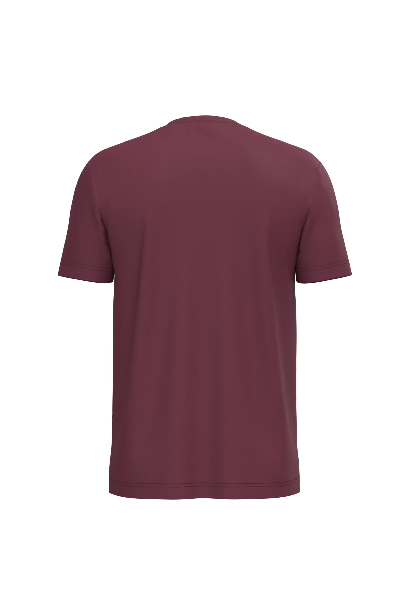 T-shirt col rond manches courtes bordeaux