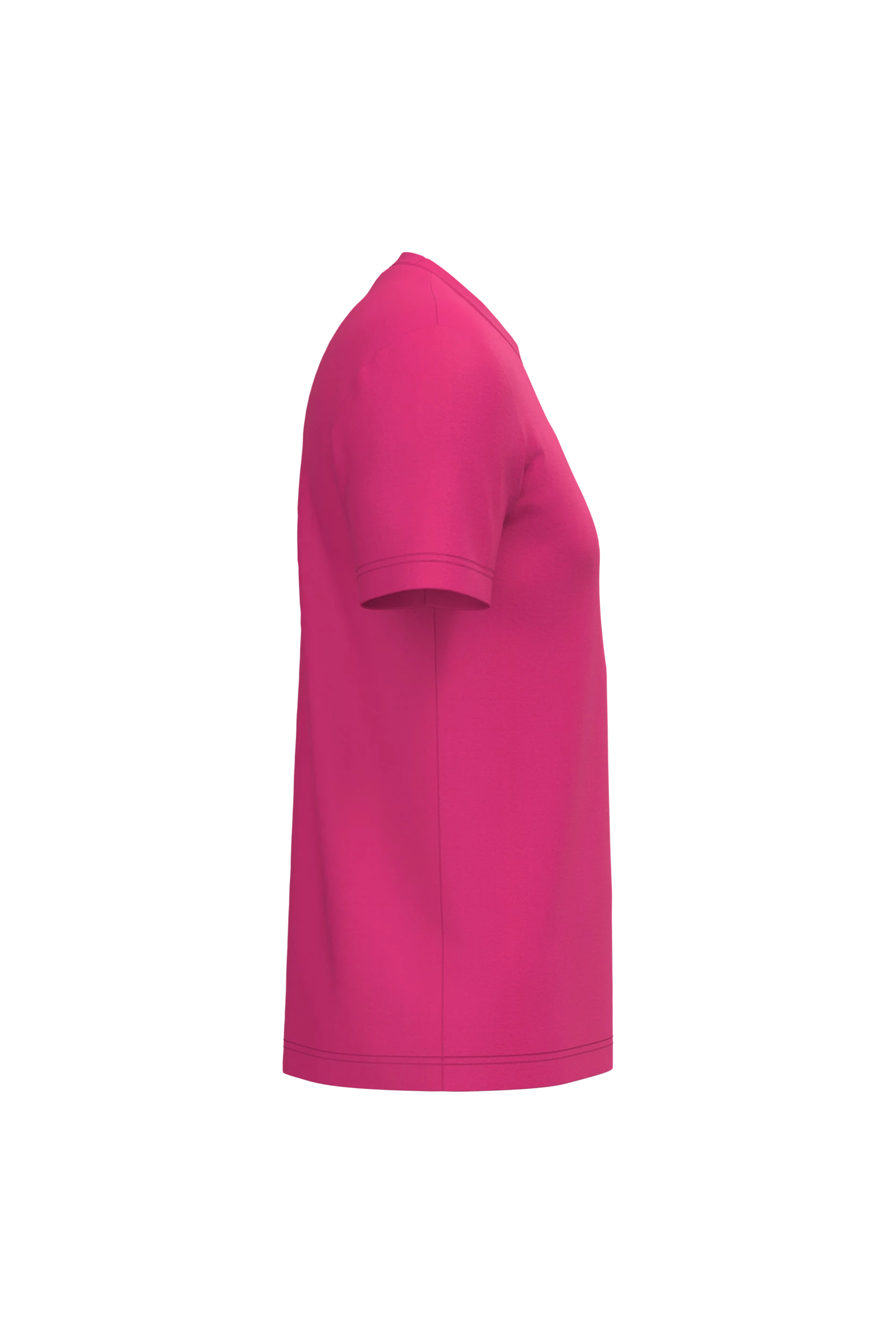 T-shirt col rond manches courtes fuchsia