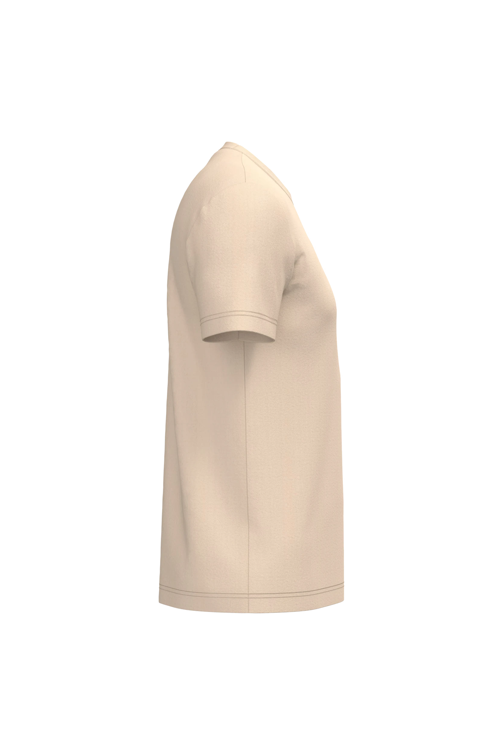 T-shirt col rond manches courtes sable