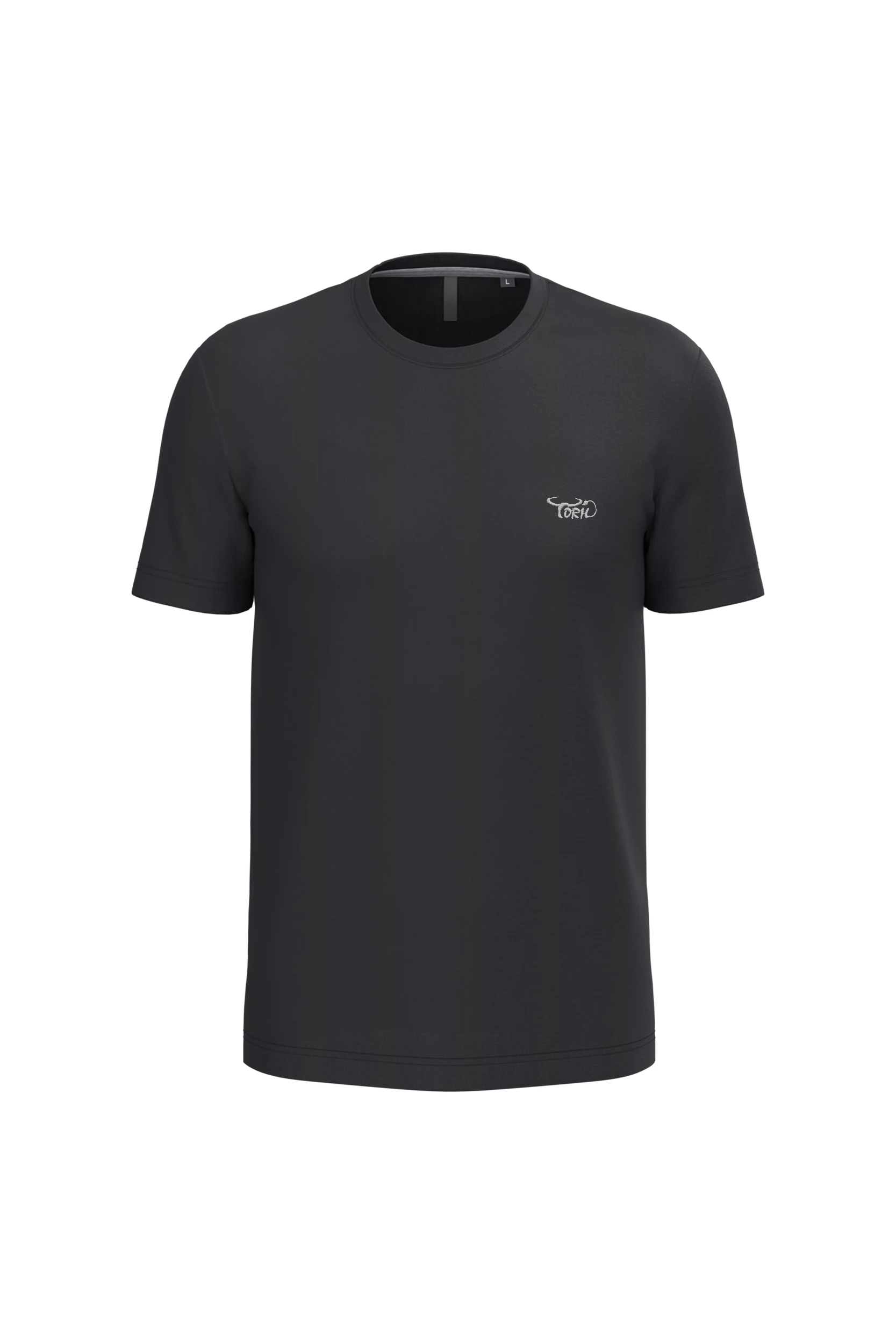 T-shirt col rond manches courtes noir