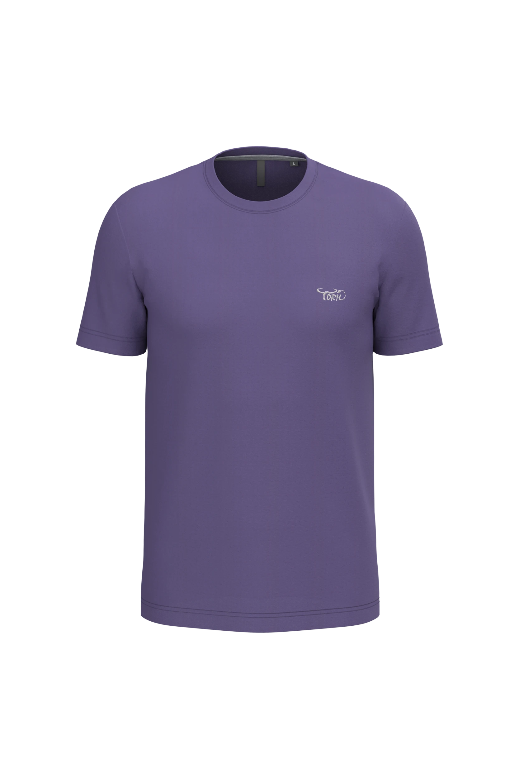 T-shirt col rond manches courtes violet