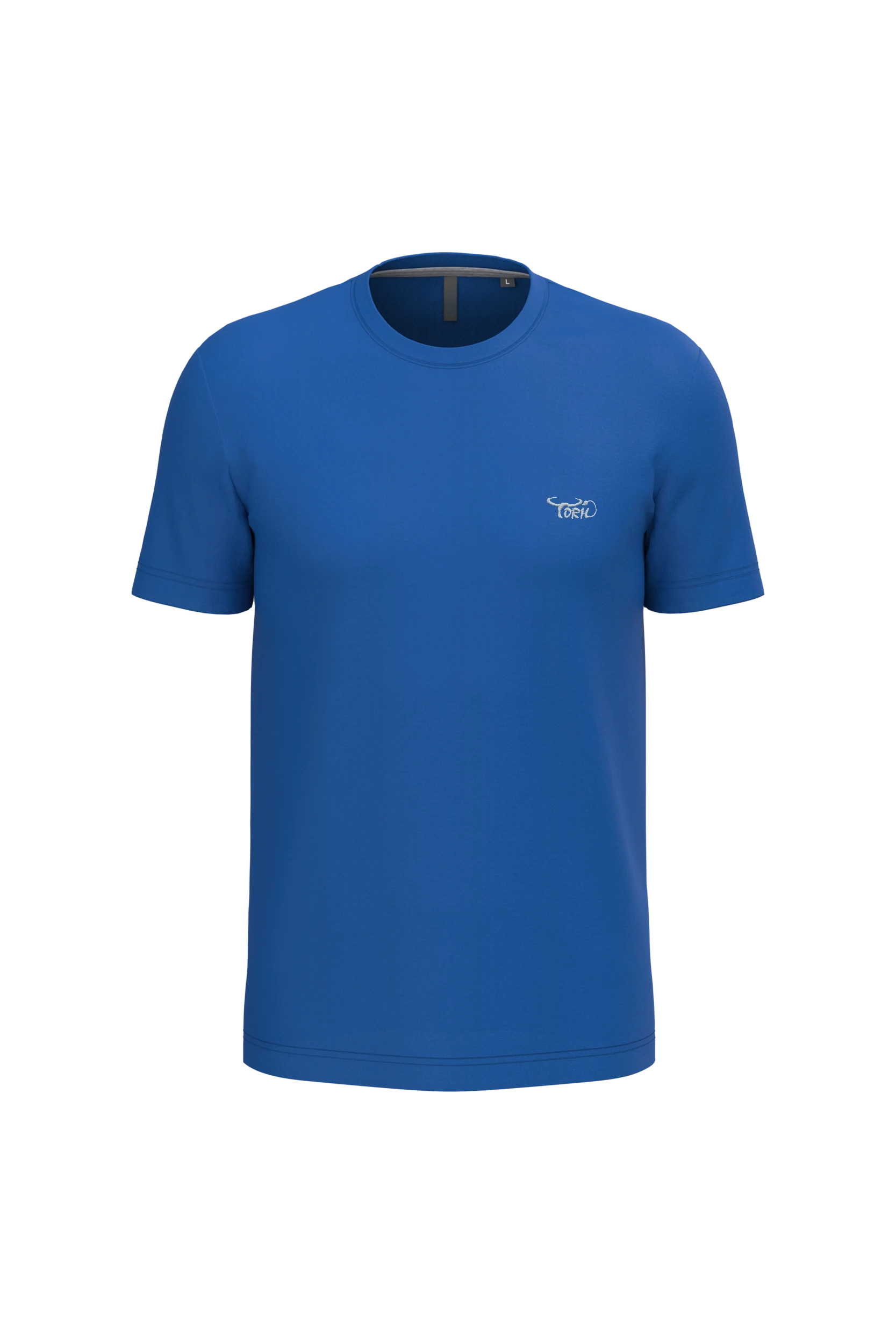 T-shirt col rond manches courtes bleu