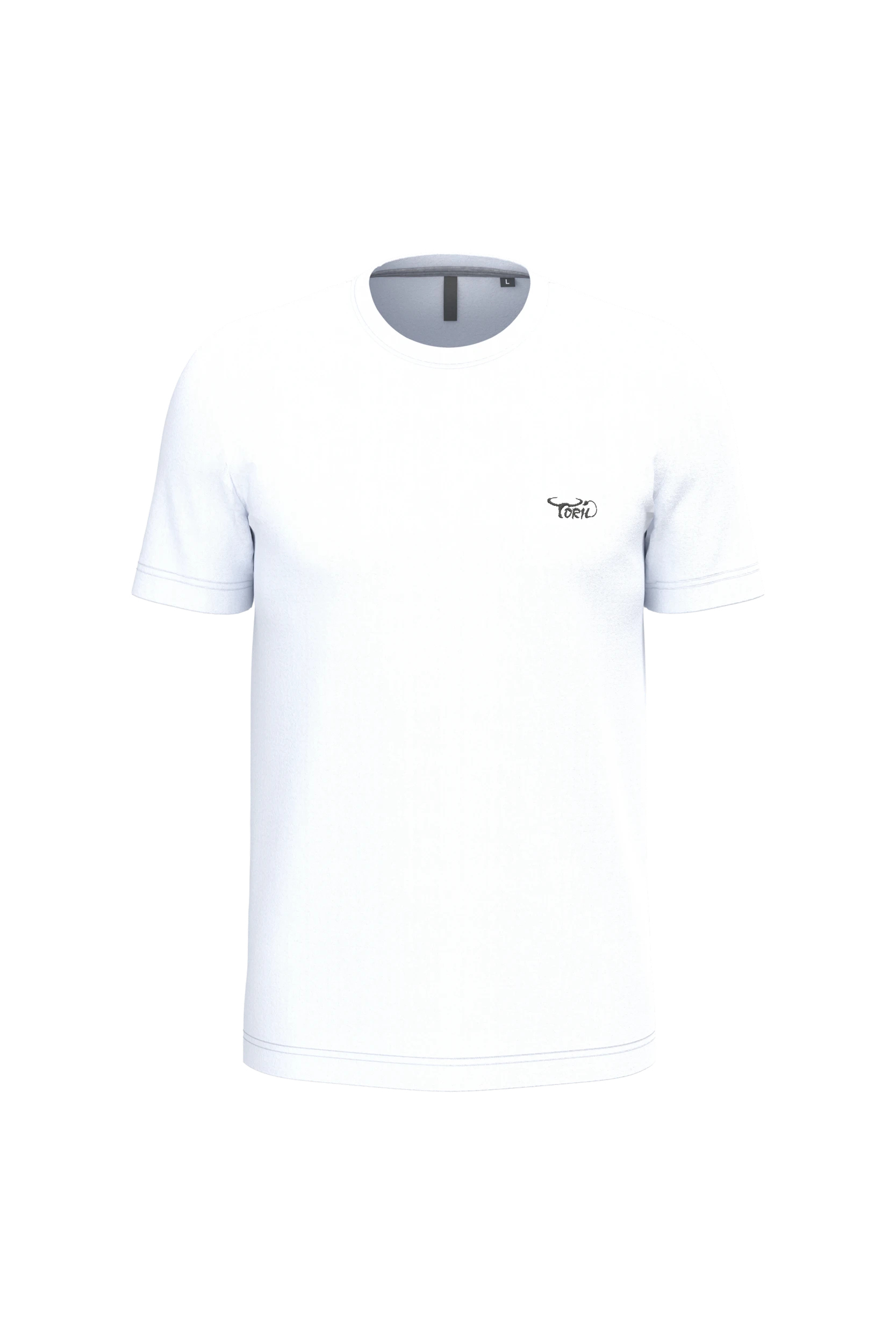 T-shirt col rond manches courtes blanc