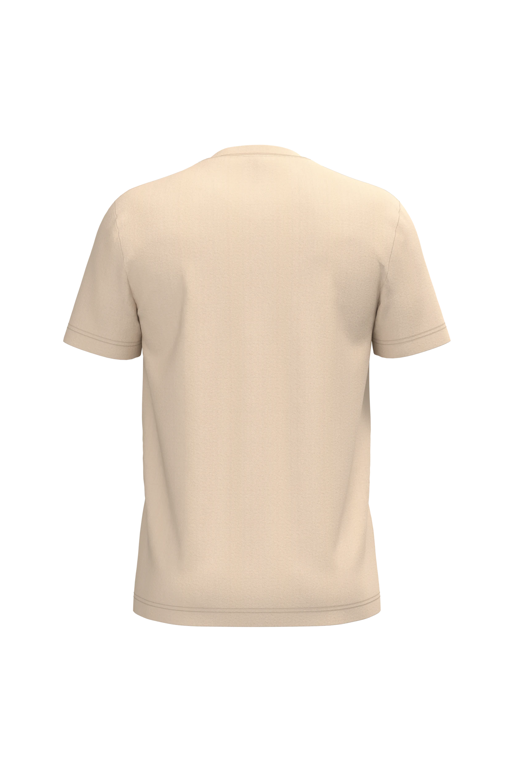 T-shirt col V manches courtes sable