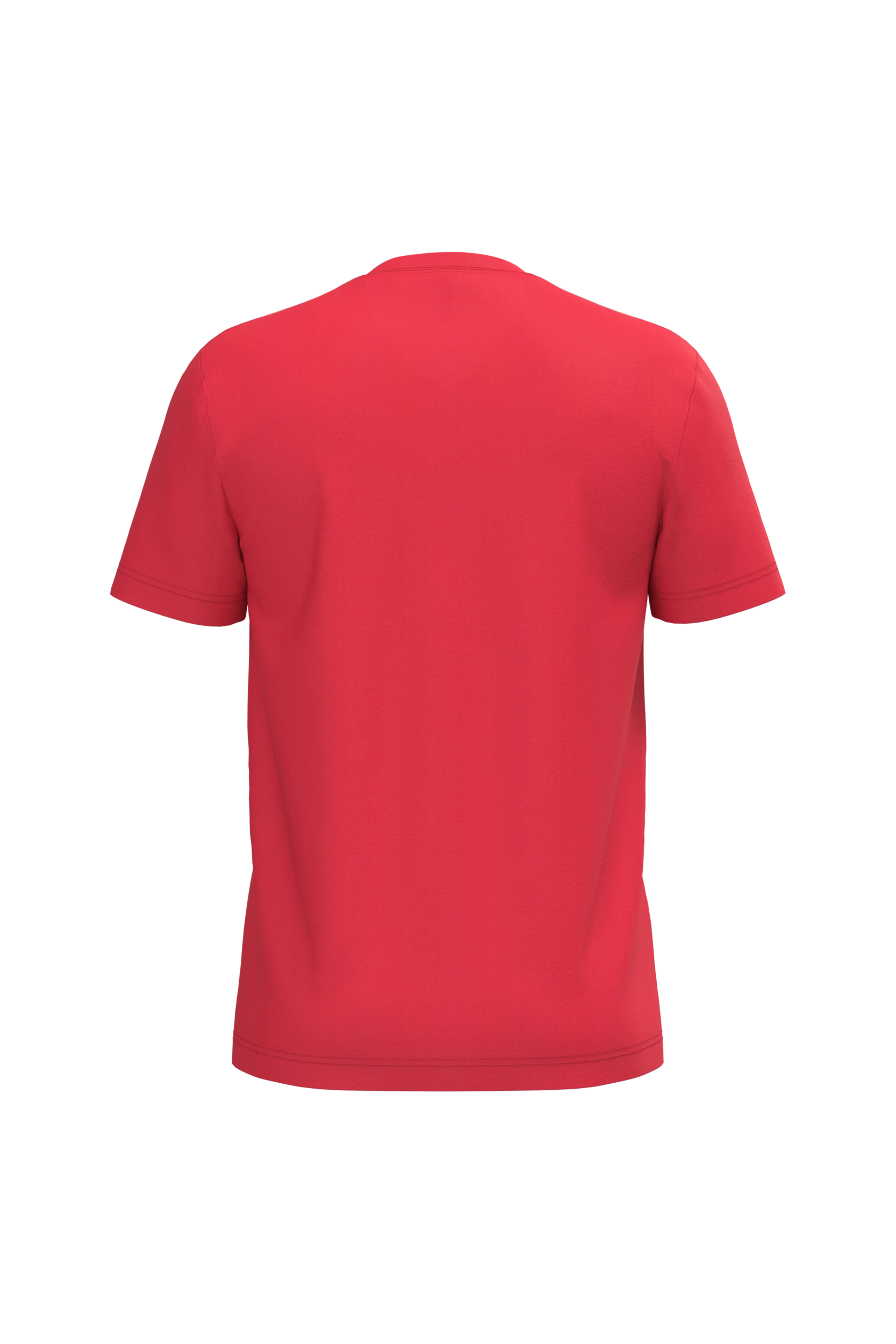 T-shirt col V manches courtes rouge