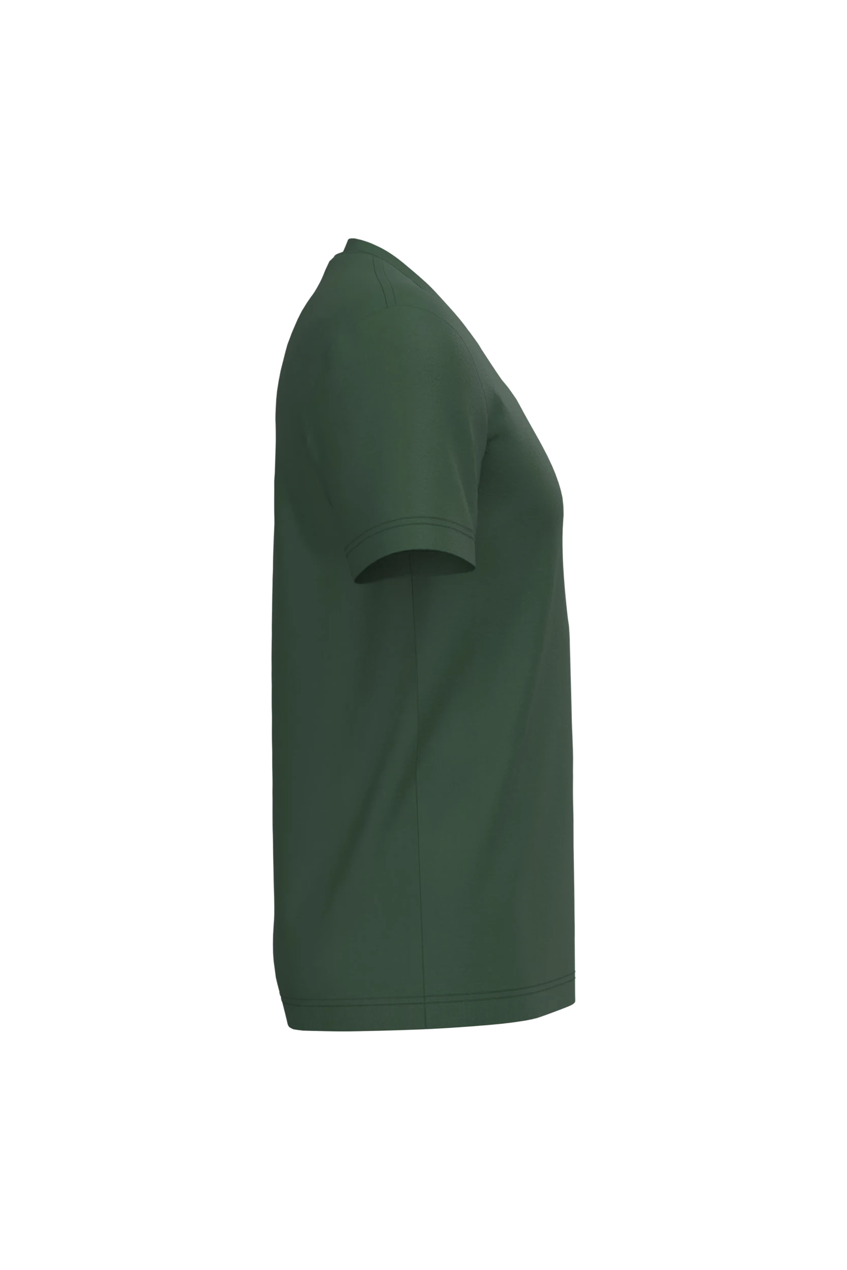 T-shirt col V manches courtes vert forêt