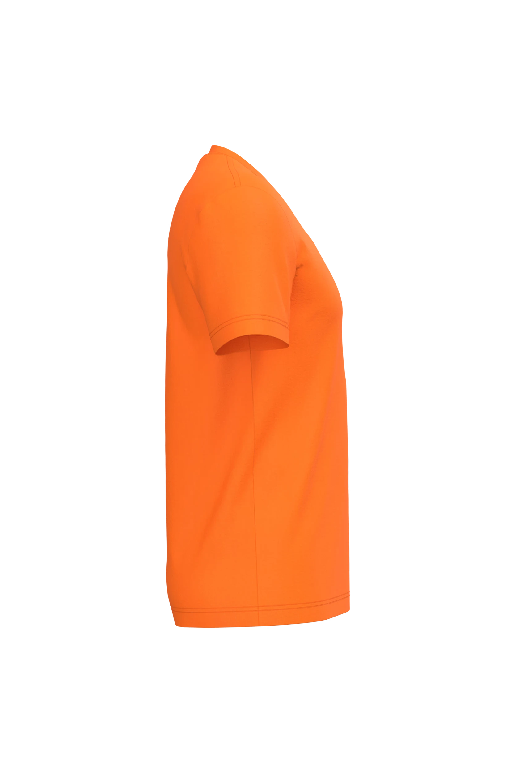 T-shirt col V manches courtes orange