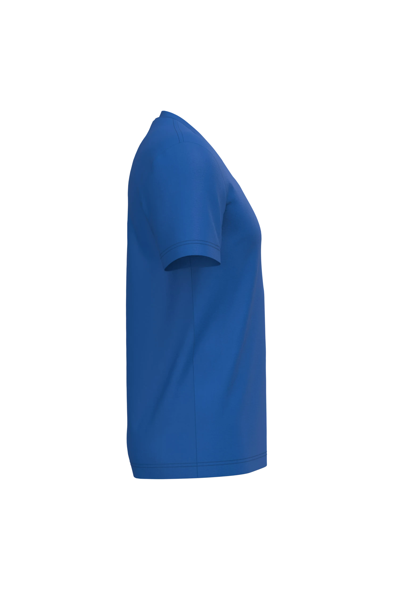 T-shirt col V manches courtes bleu