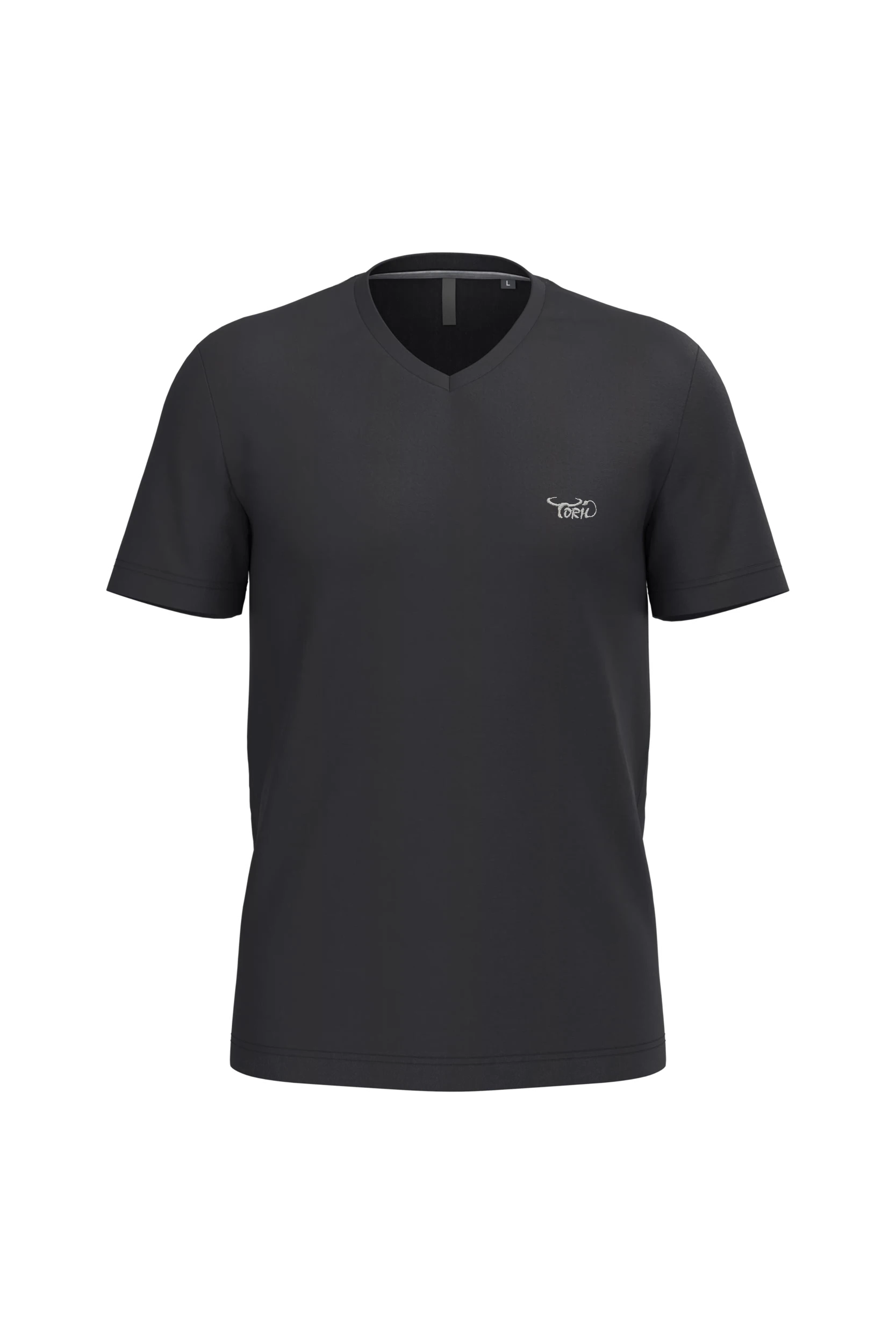 T-shirt col V manches courtes noir