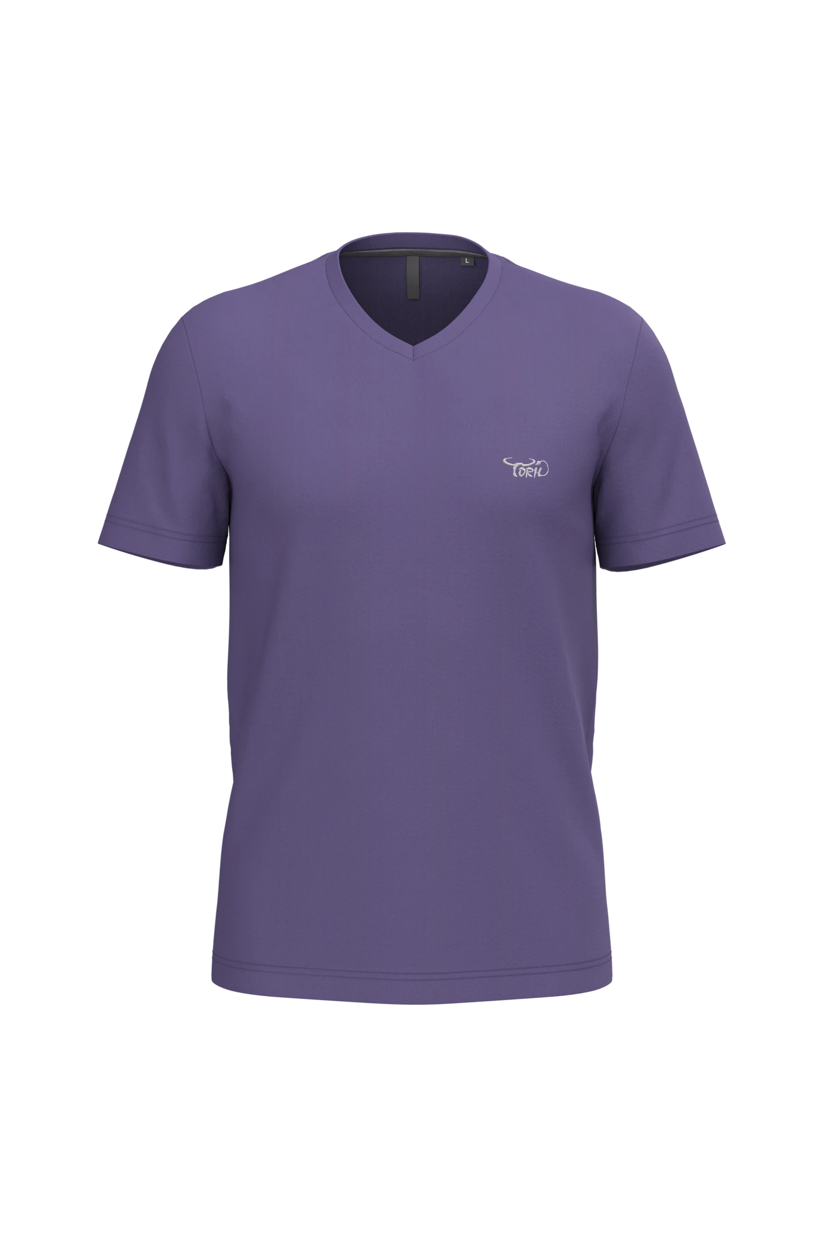 T-shirt col V manches courtes violet