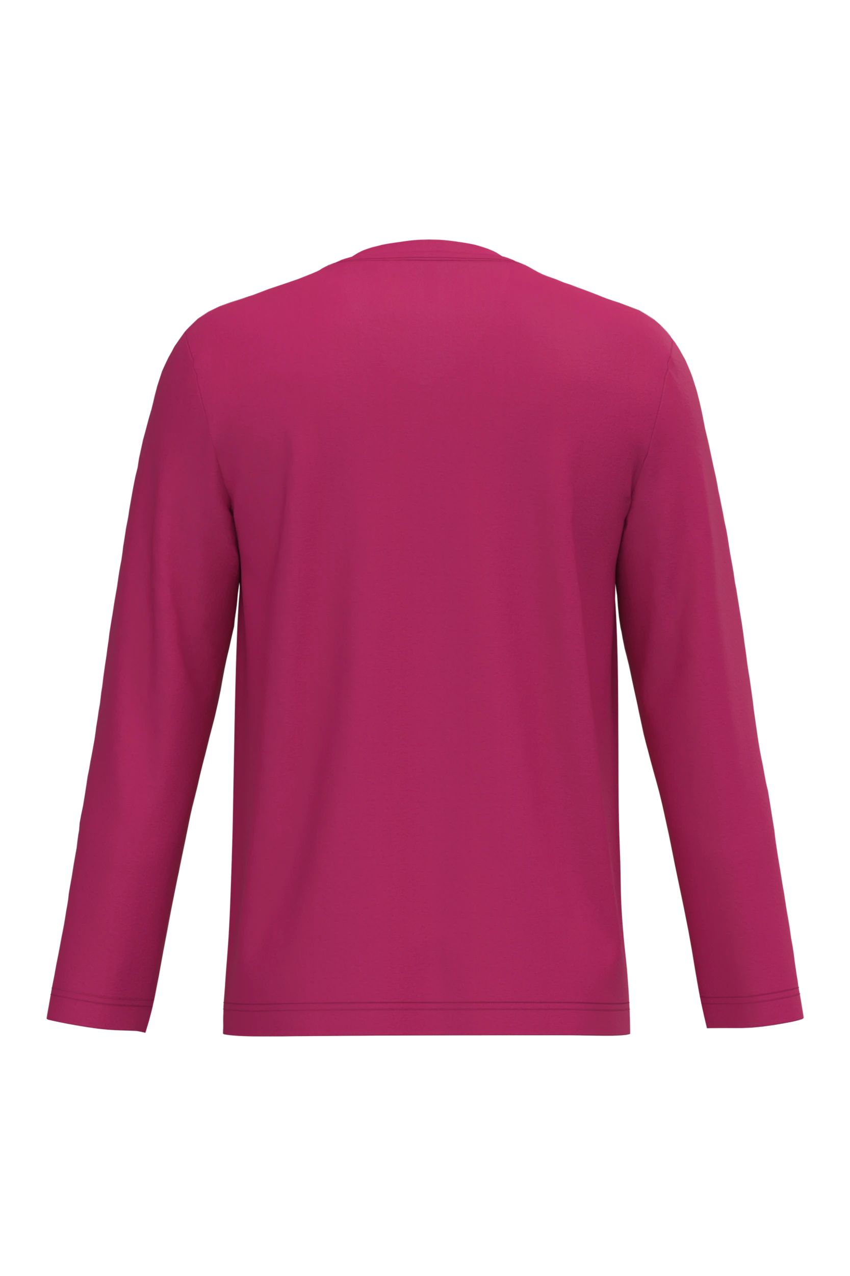 T-shirt col v manches longues fuchsia